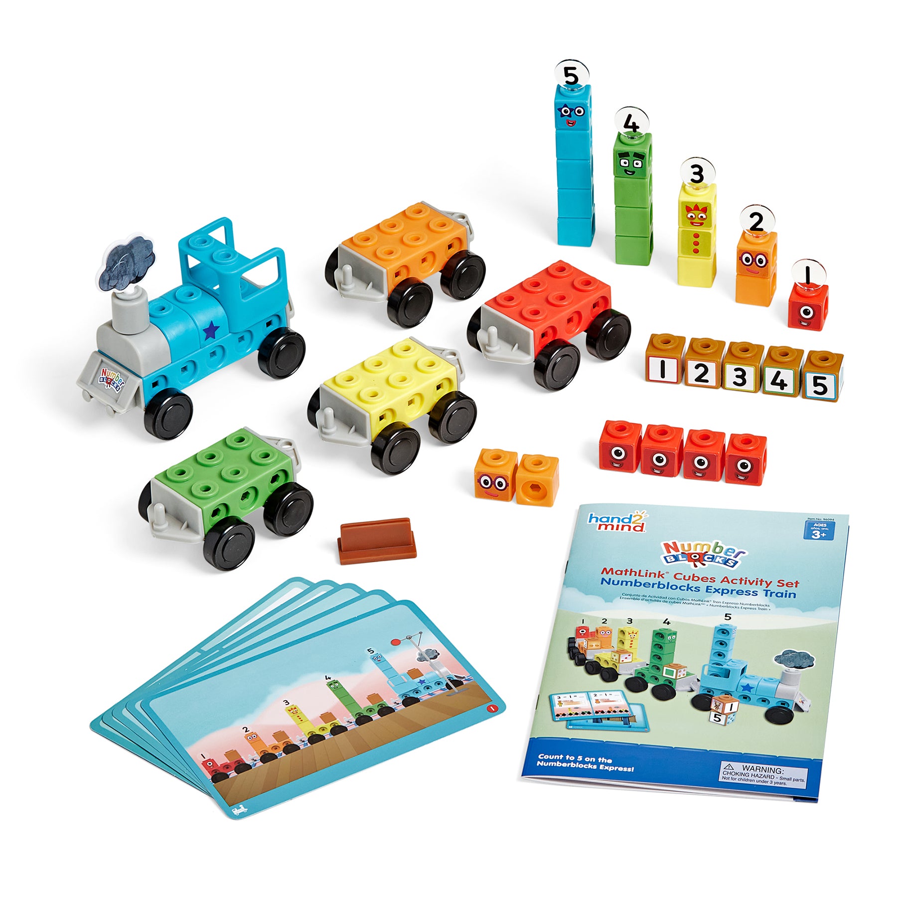 Hand2Mind Numberblocks MathLink Cubes Express Train Activity Set - Image 3