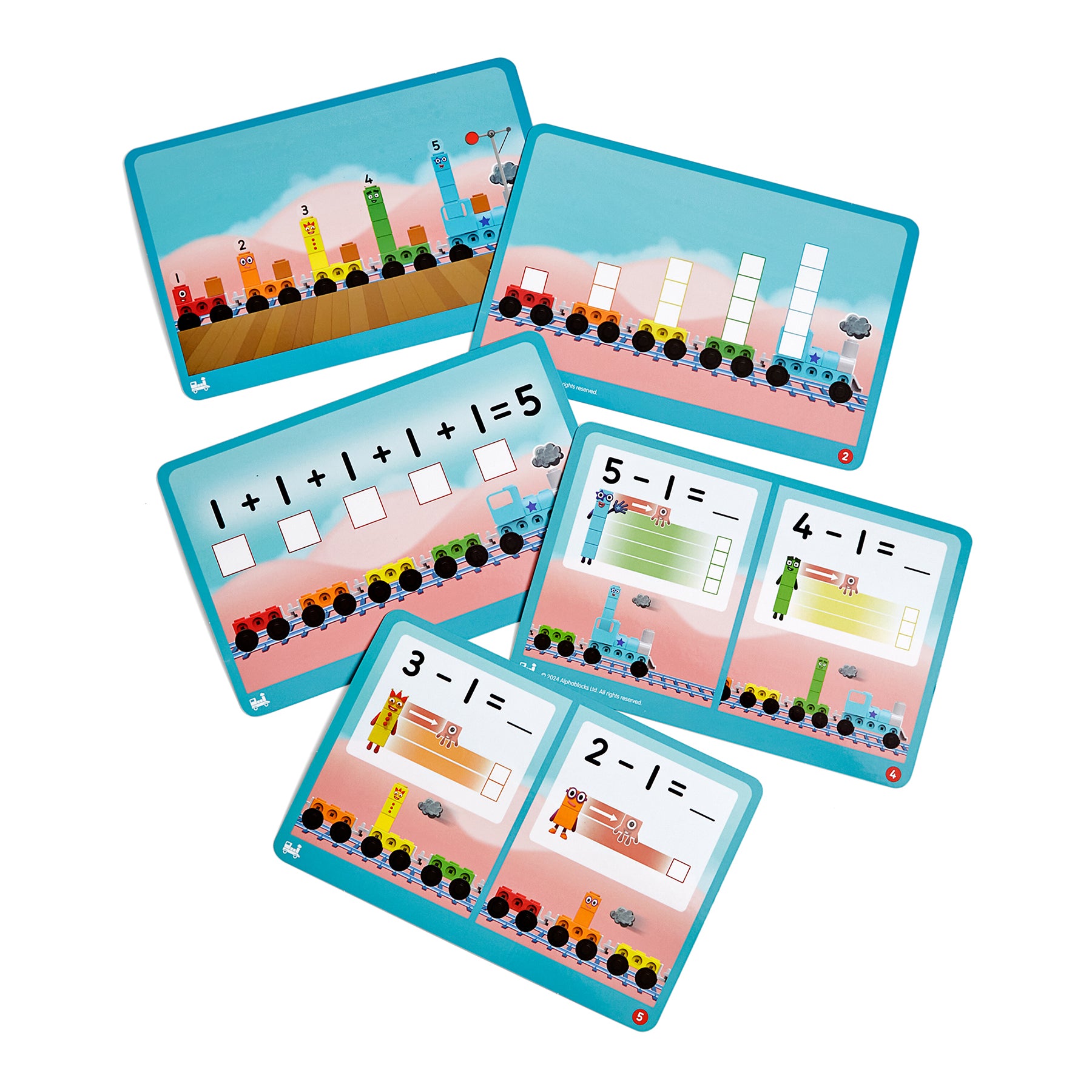 Hand2Mind Numberblocks MathLink Cubes Express Train Activity Set - Image 6