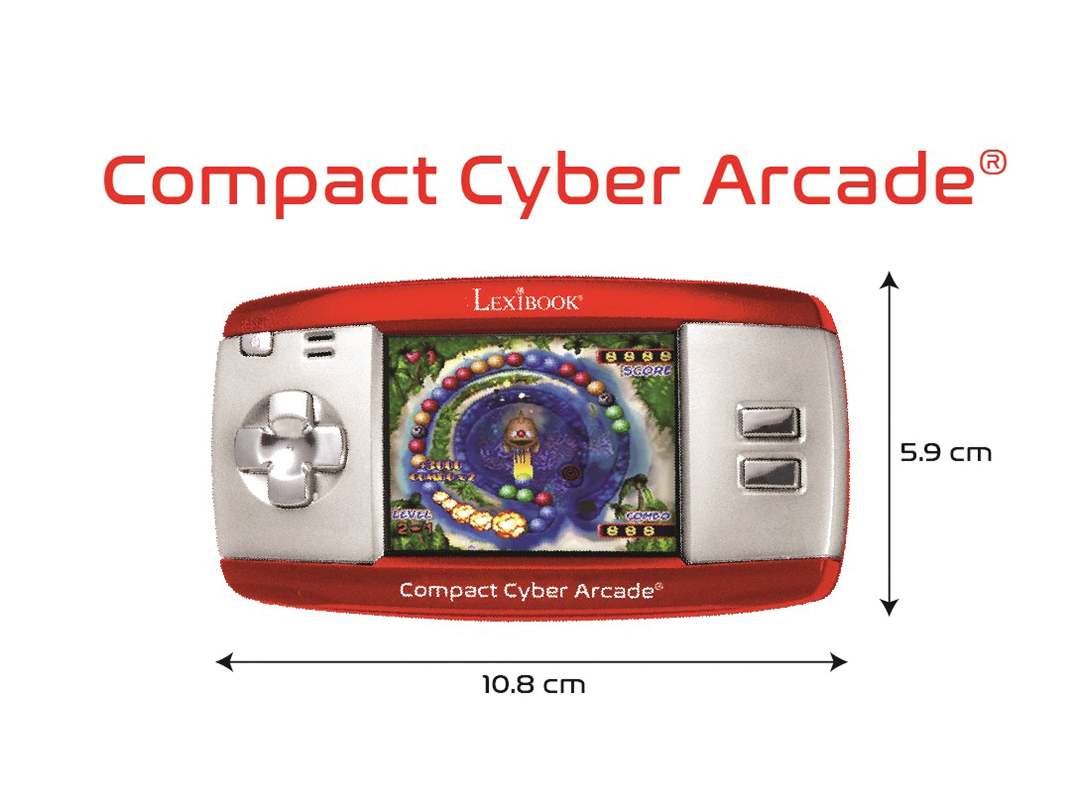 Lexibook Compact Cyber Arcade with 250 Games, Multi-Color Edition - Image 2