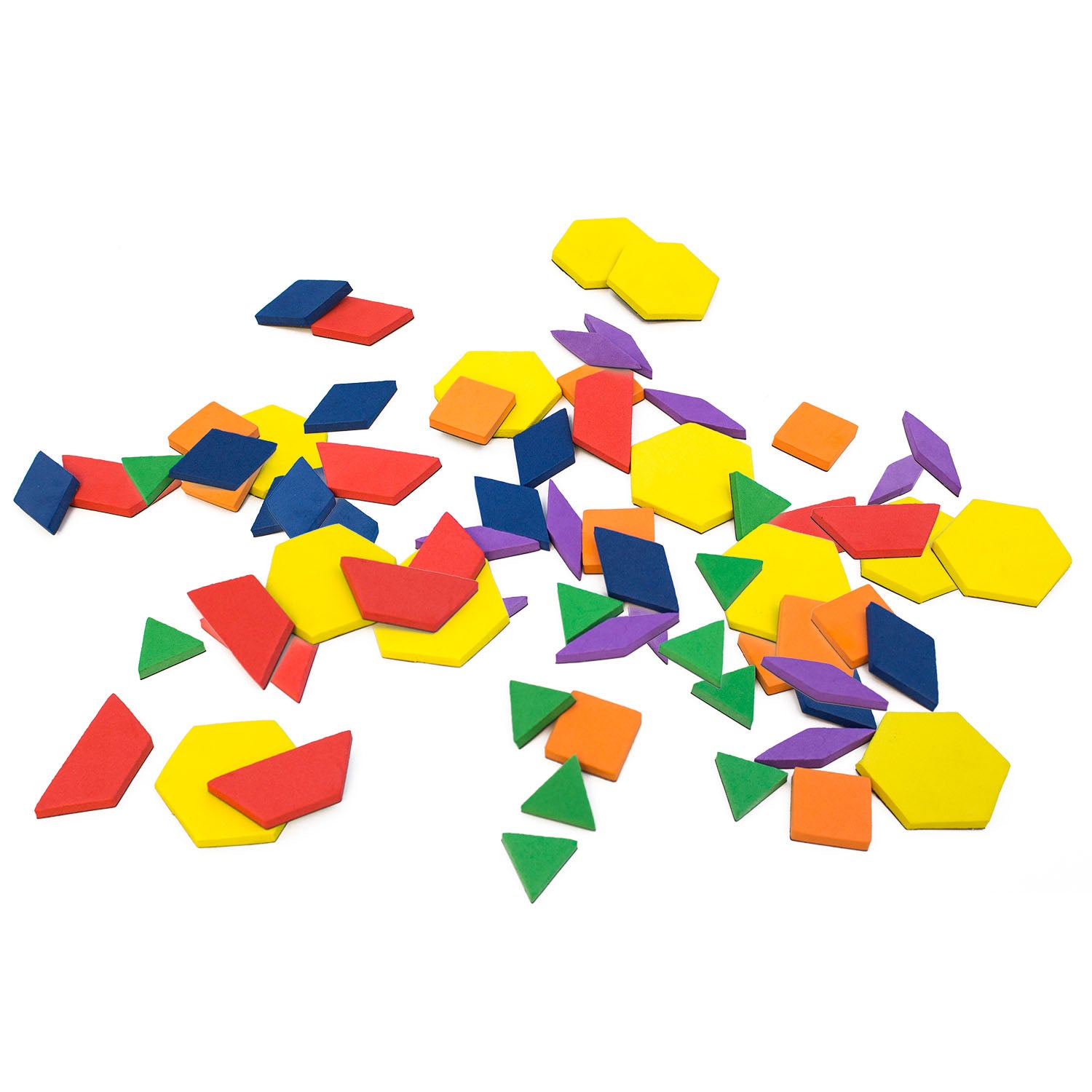 Junior Learning 100-Piece Rainbow Magnetic Pattern Blocks - Assorted Colors - Image 4