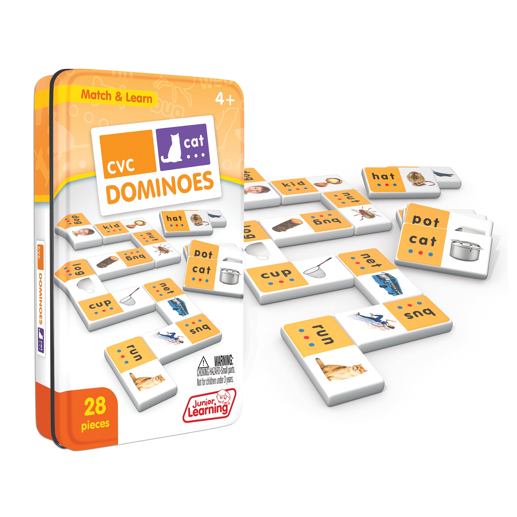 Junior Learning CVC Match & Learn Dominoes - Double Pack Education Set - Image 2