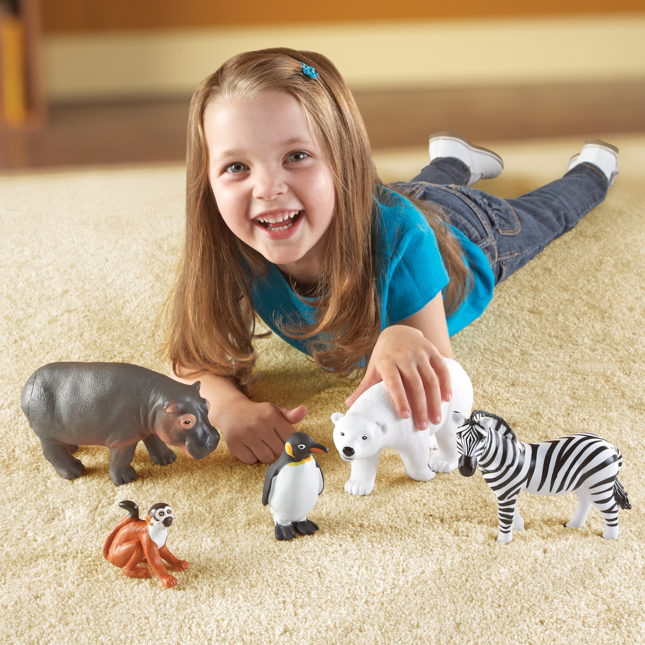 Learning Resources Jumbo Zoo Animals - Playful 5-Piece Set - Image 3