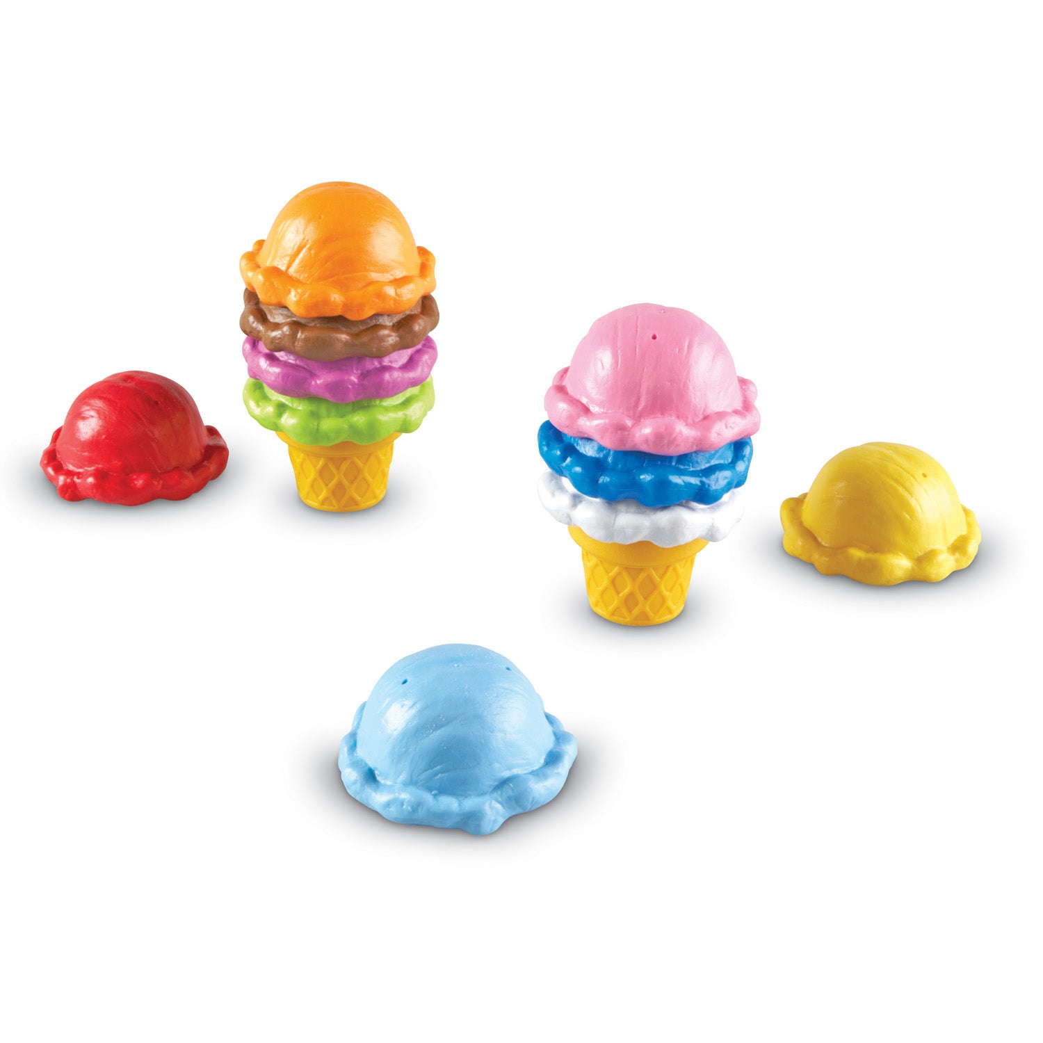 Learning Resources Smart Snacks Rainbow Color Cones - Ice Cream Stacking Toy - Image 3