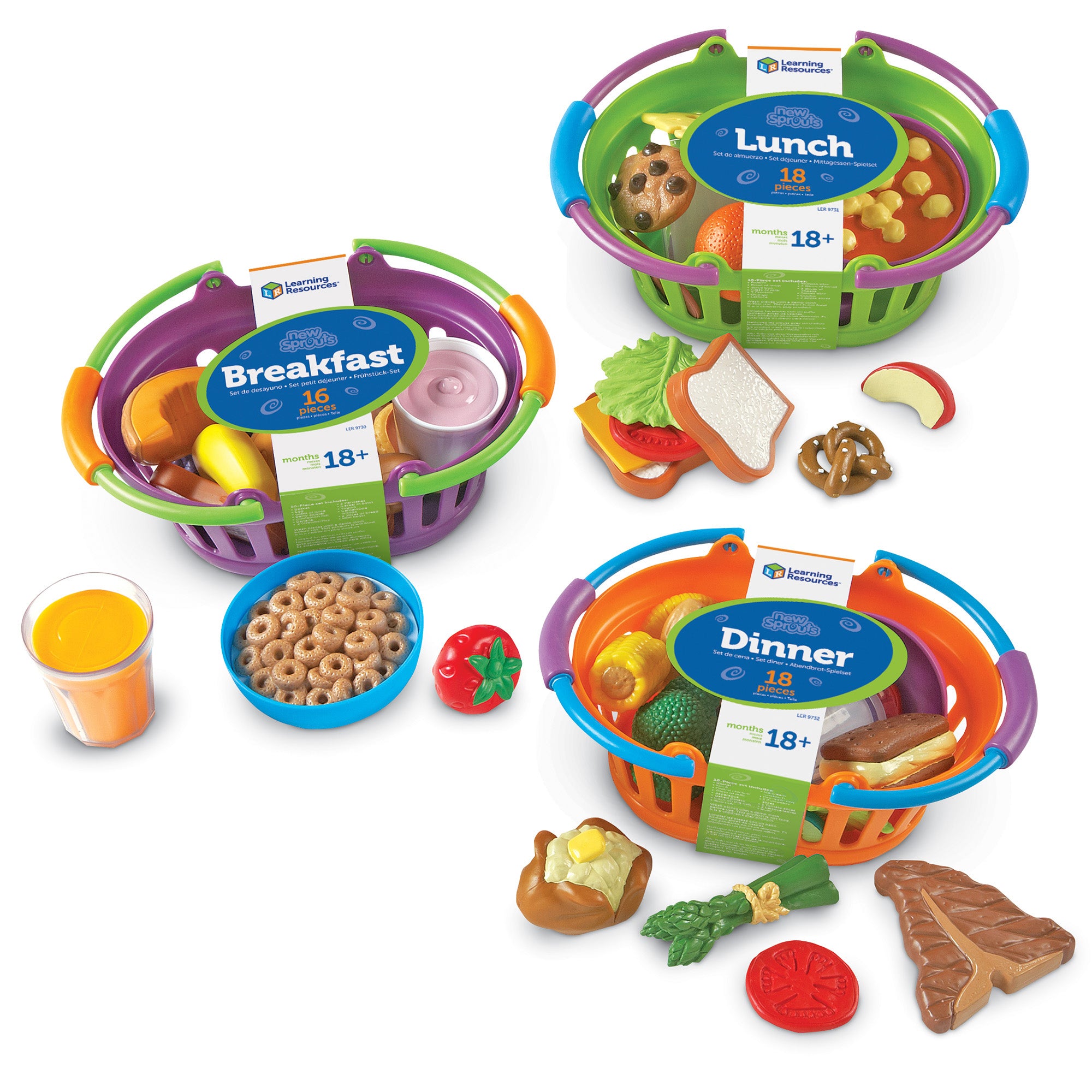 Learning Resources 50-Piece New Sprouts Meals Set - Durable Plastic - Image 3