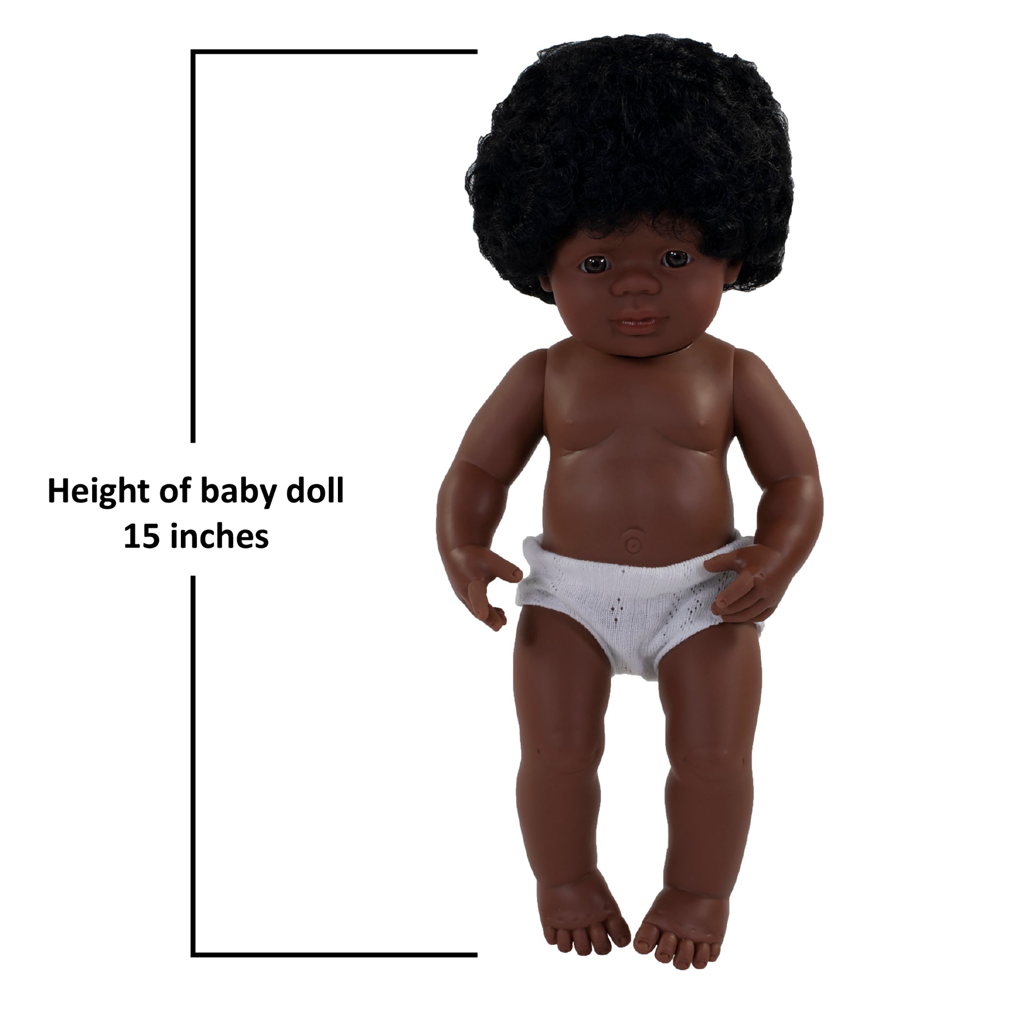 Miniland 15-inch Playful Pals Baby Doll - Dark Hair - Image 3