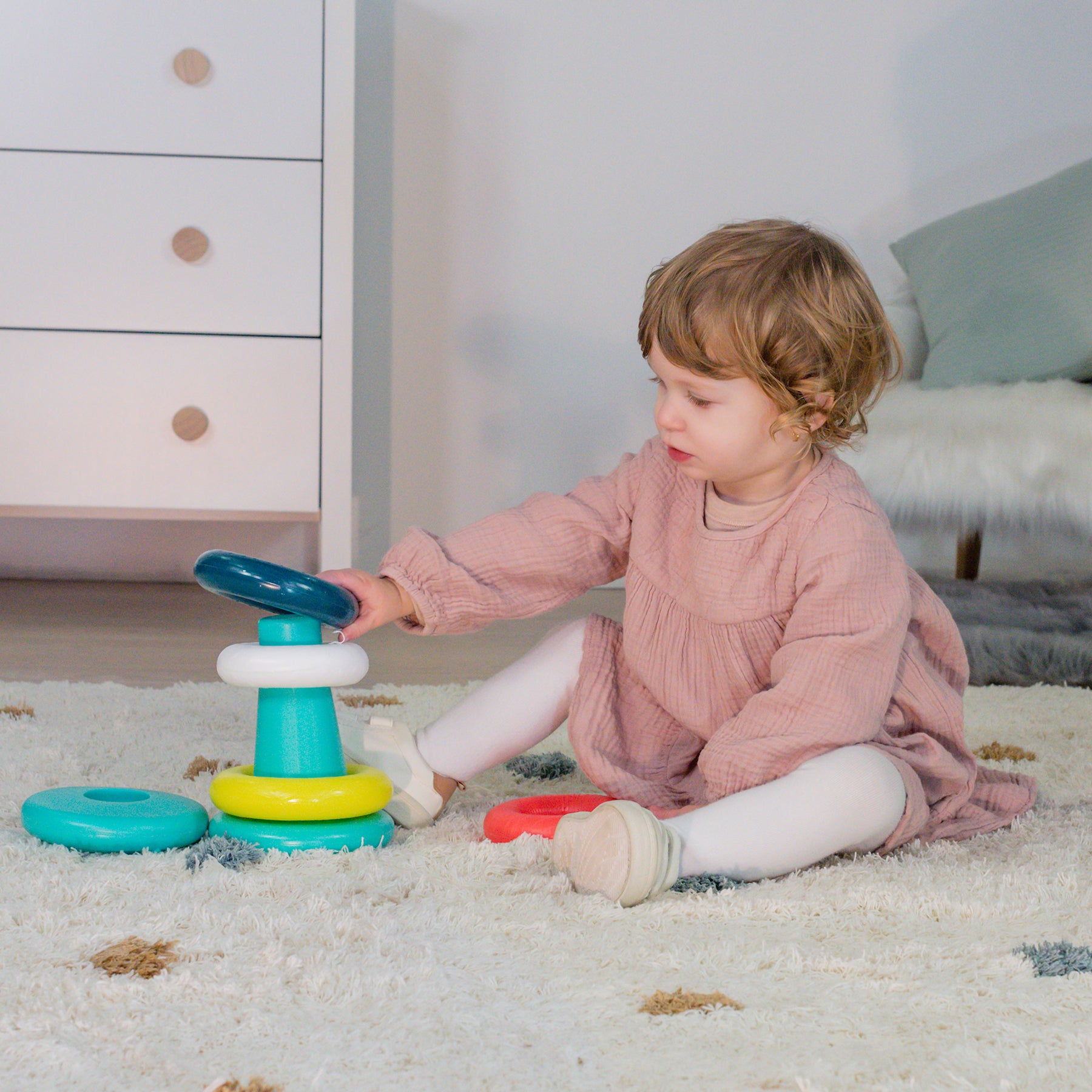 Miniland Feel to Learn: Stack & Roll Rings ?C Eco-Friendly Toy - Image 4