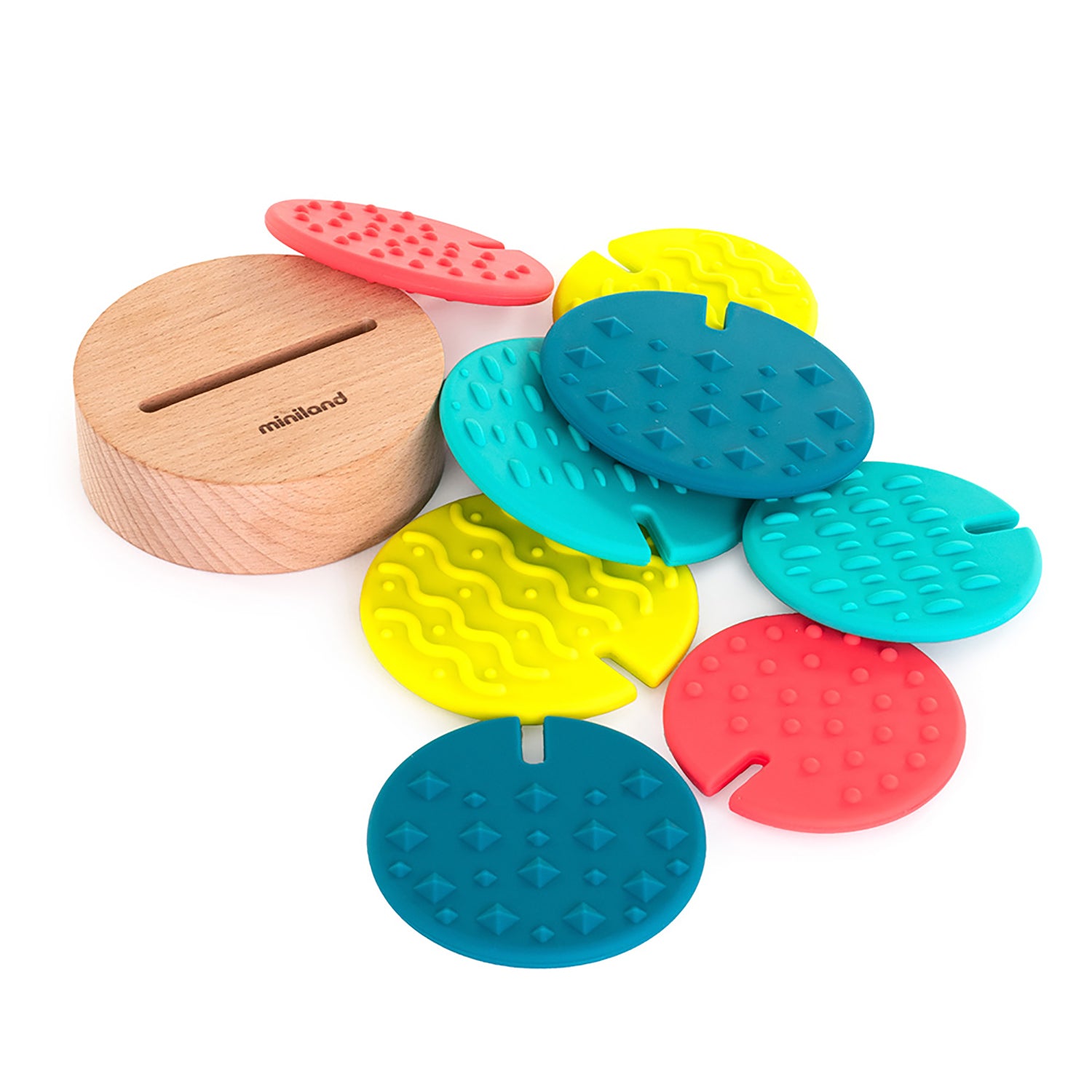 Miniland Feel to Learn Sensory Cactus ?C Multi-Texture Silicone Teether and Stacking Toy - Image 2