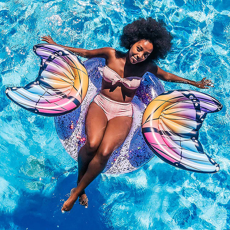 PoolCandy Glitter Butterfly 40-Inch Pool and Beach Tube - Image 2