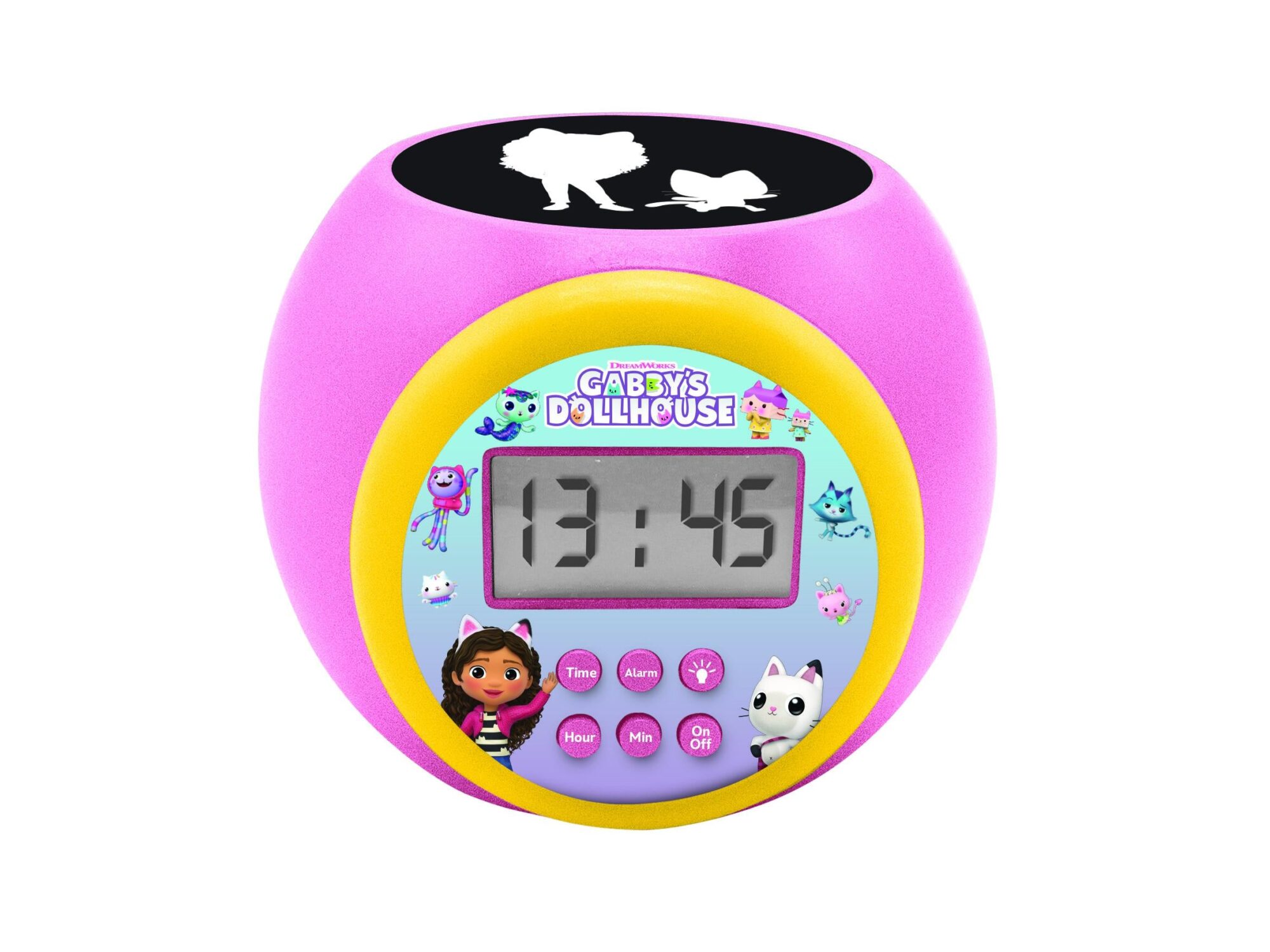 Gabby??s Dollhouse Projector Alarm Clock - Starry Night Pink
