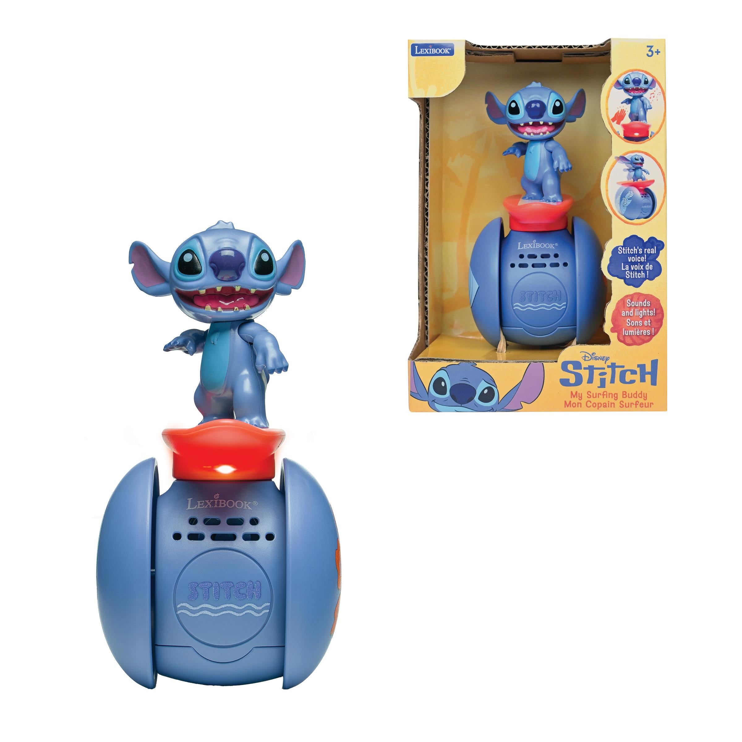 Surf's Up Stitch Interactive Toy with Balancing Wheel and Sounds - Image 3