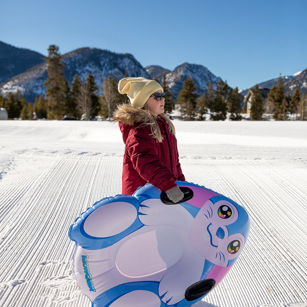 SnowCandy Snow Bunny Inflatable Snow Sled for Kids - Image 4