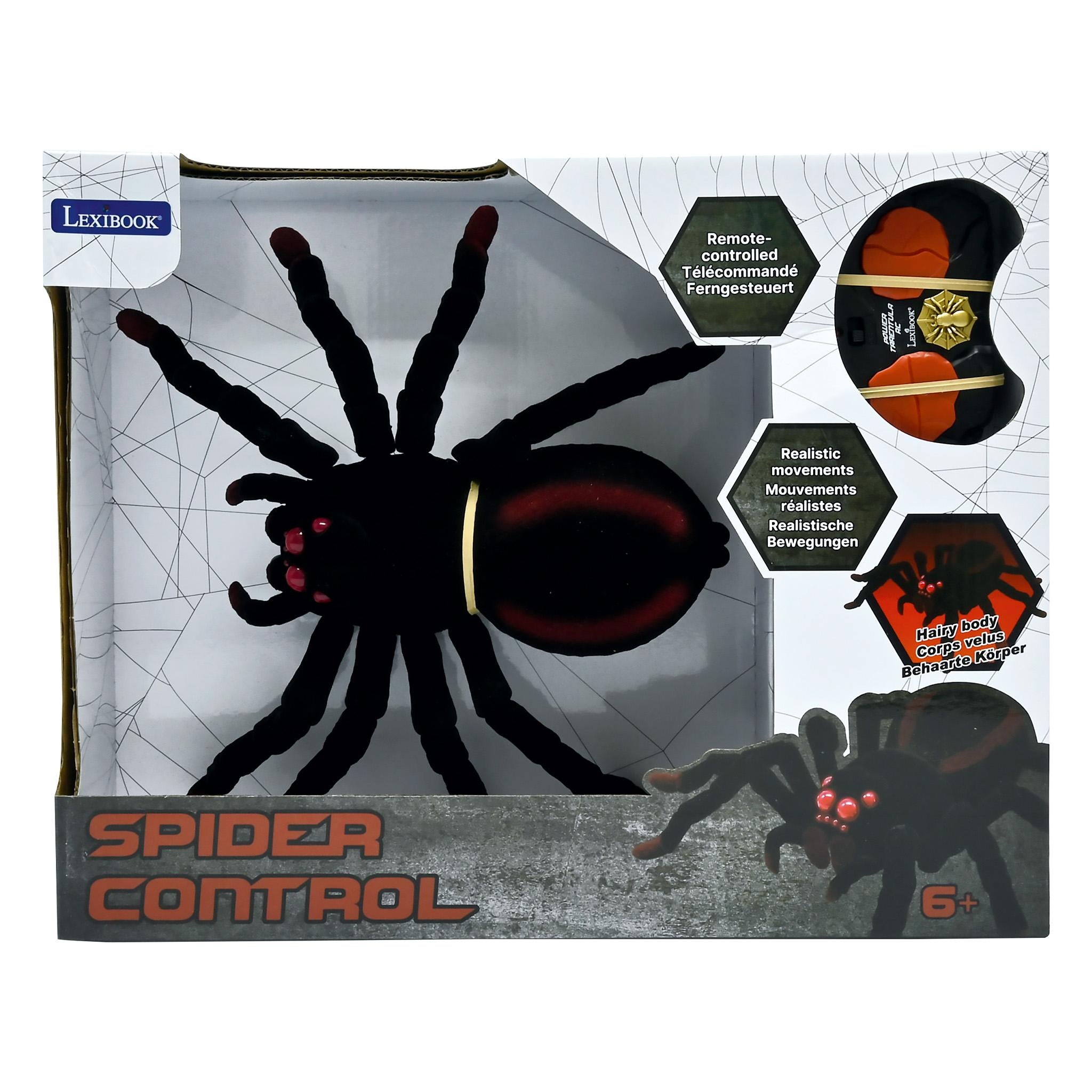 Lexibook Realistic Tarantula - Remote Controlled Spider with Light Effects - Black - Image 5