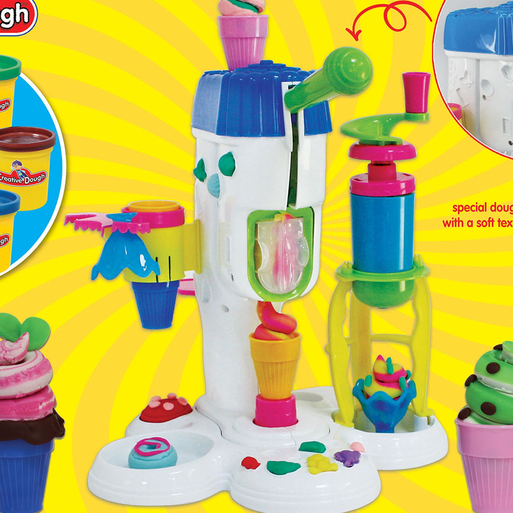 Small World Toys Creative Dough Ice Cream Factory Activity Set - Image 3