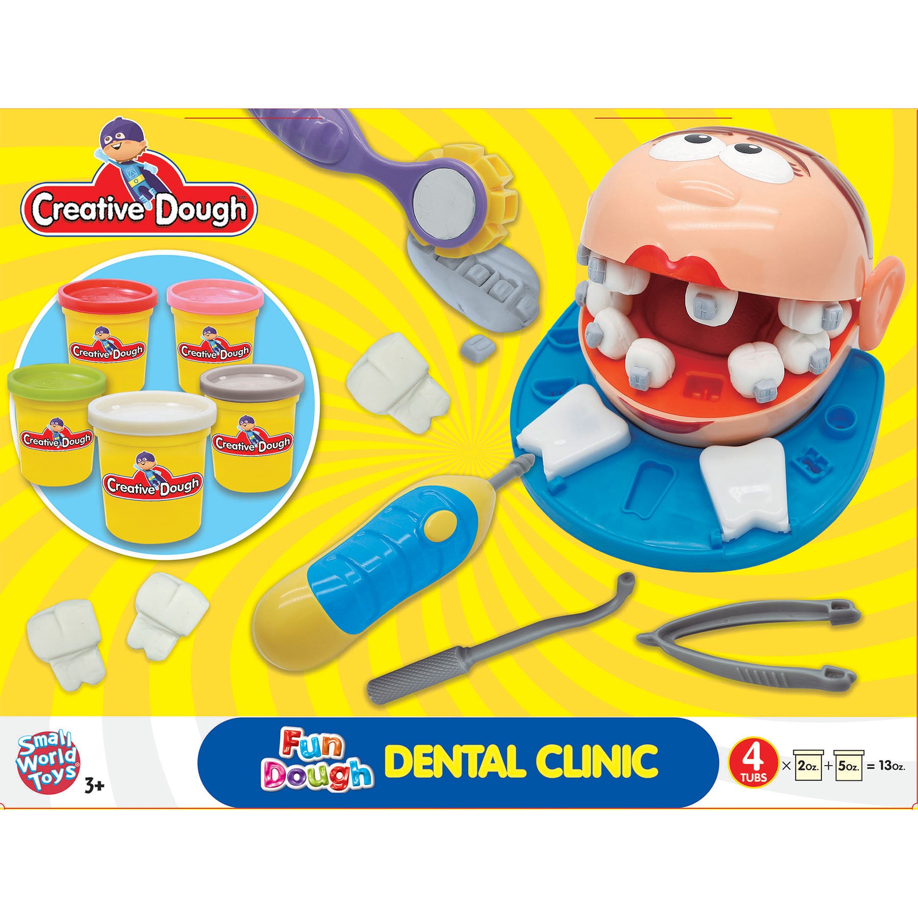Small World Toys Creative Dough Dental Clinic Activity Set - Image 3