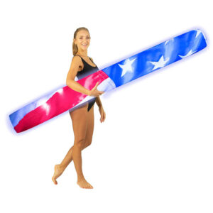 Patriotic Stars & Stripes LED Illuminated Super Noodle