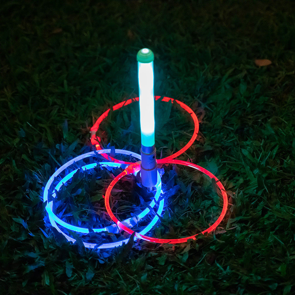 YardCandy Illuminated LED Ring Toss Game with Glow-in-Dark Features - Image 4