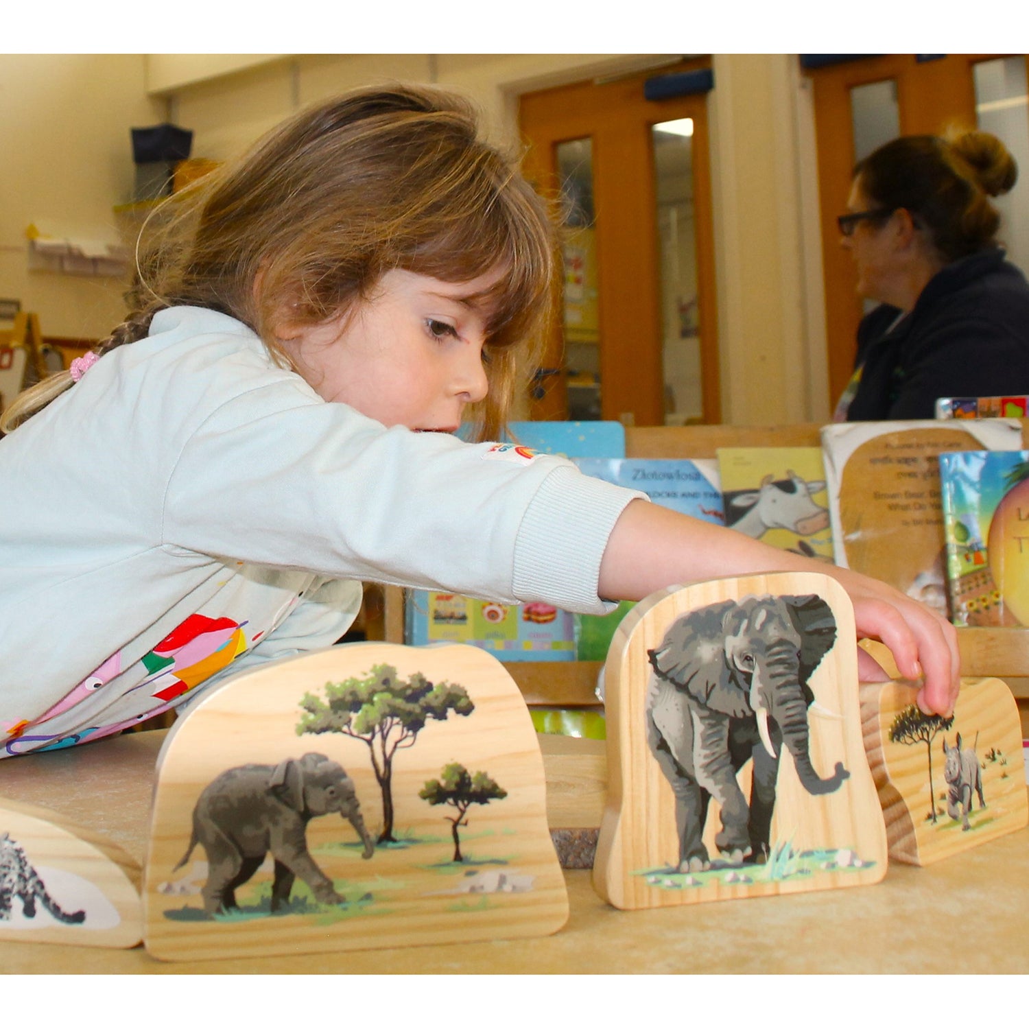 Yellow Door Endangered Animal Families Wooden Playset - Image 9
