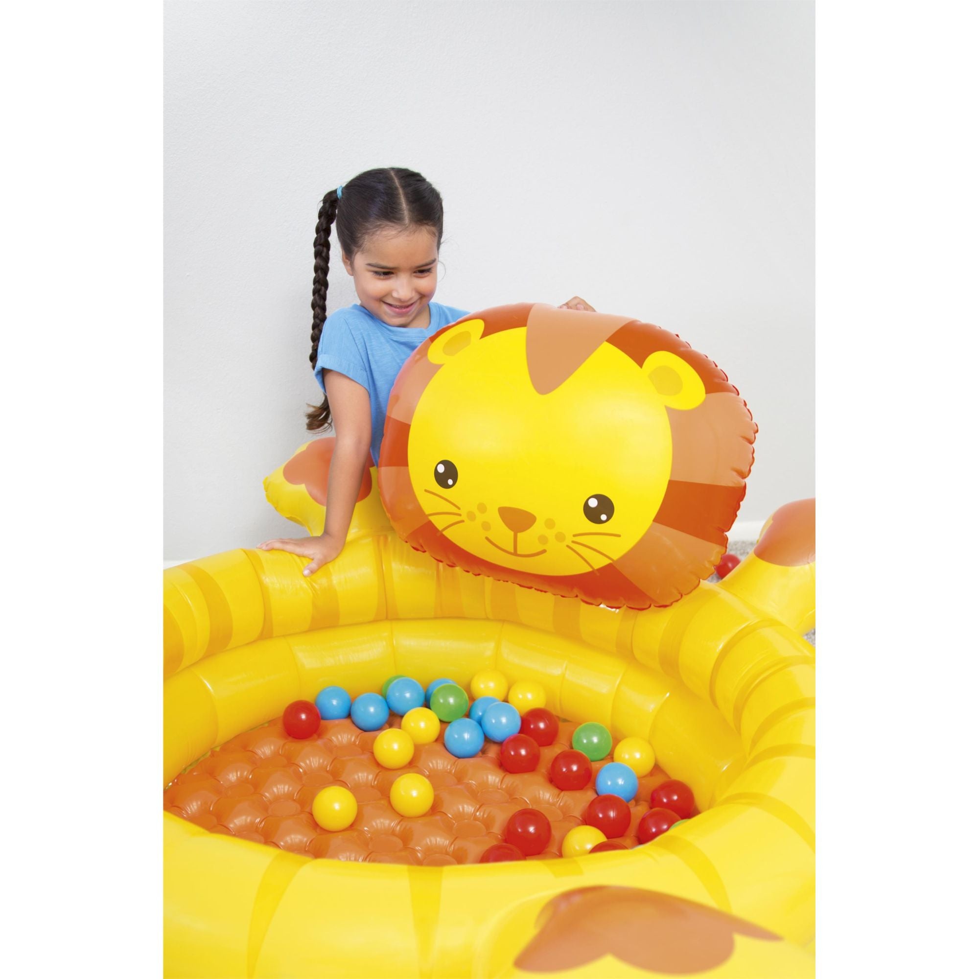 Up, In & Over Lion-Themed Inflatable Ball Pit, 44x39x24 Inches - Image 4