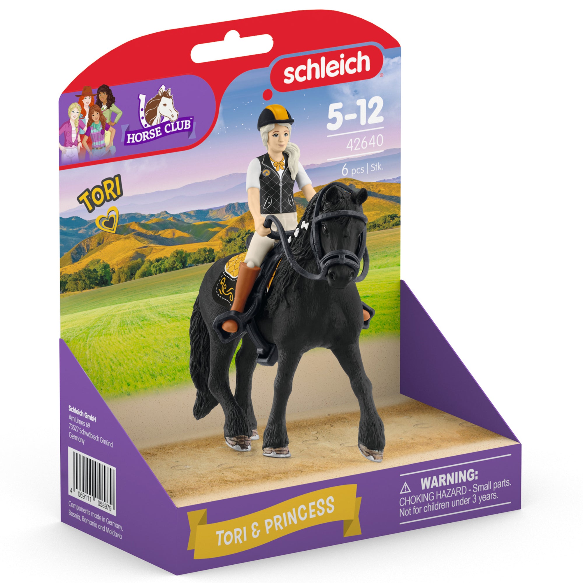 Schleich Horse Club Tori & Princess Articulated Playset - Black - Image 2