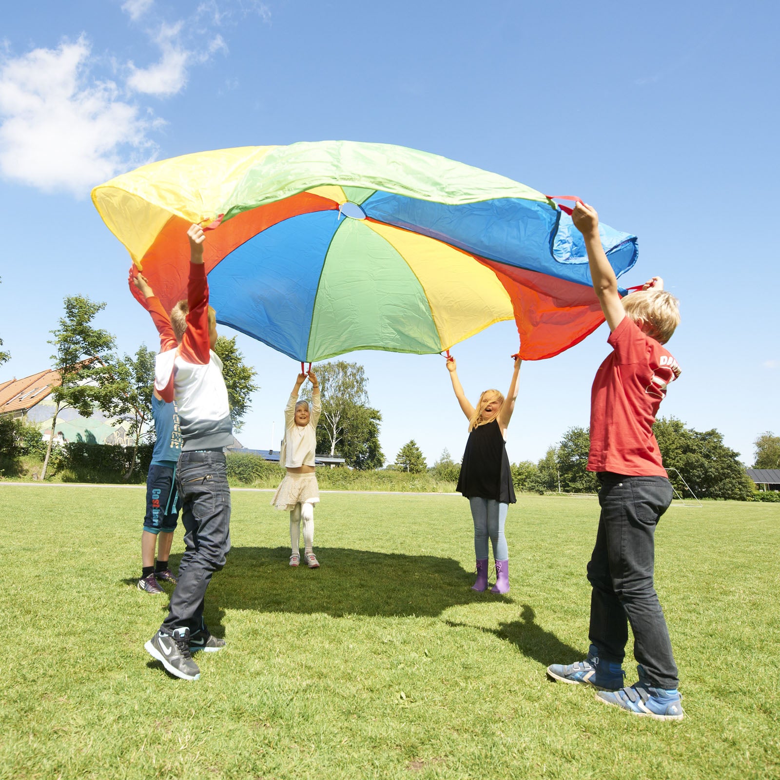 GONGE 20' Multi-Size Outdoor Play Parachute for Physical Education and Group Games - Image 2