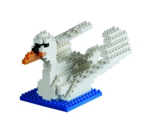 Brixies Colorful Swan Micro-Sized Building Block Set - 119 Pieces