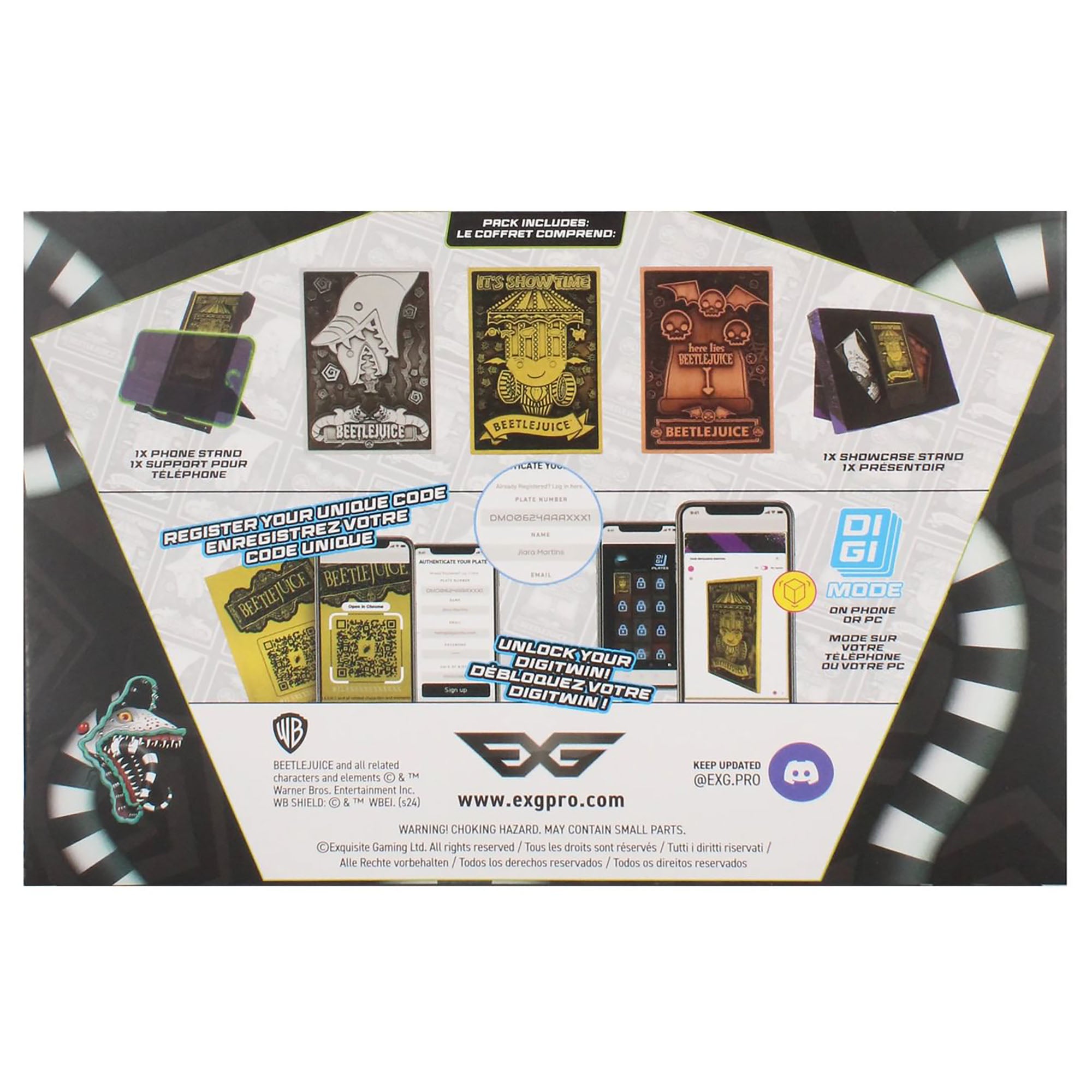 Exquisite Gaming Beetlejuice Digiplate Starter Pack with 3 Metal Cards Phone Stand - Image 2