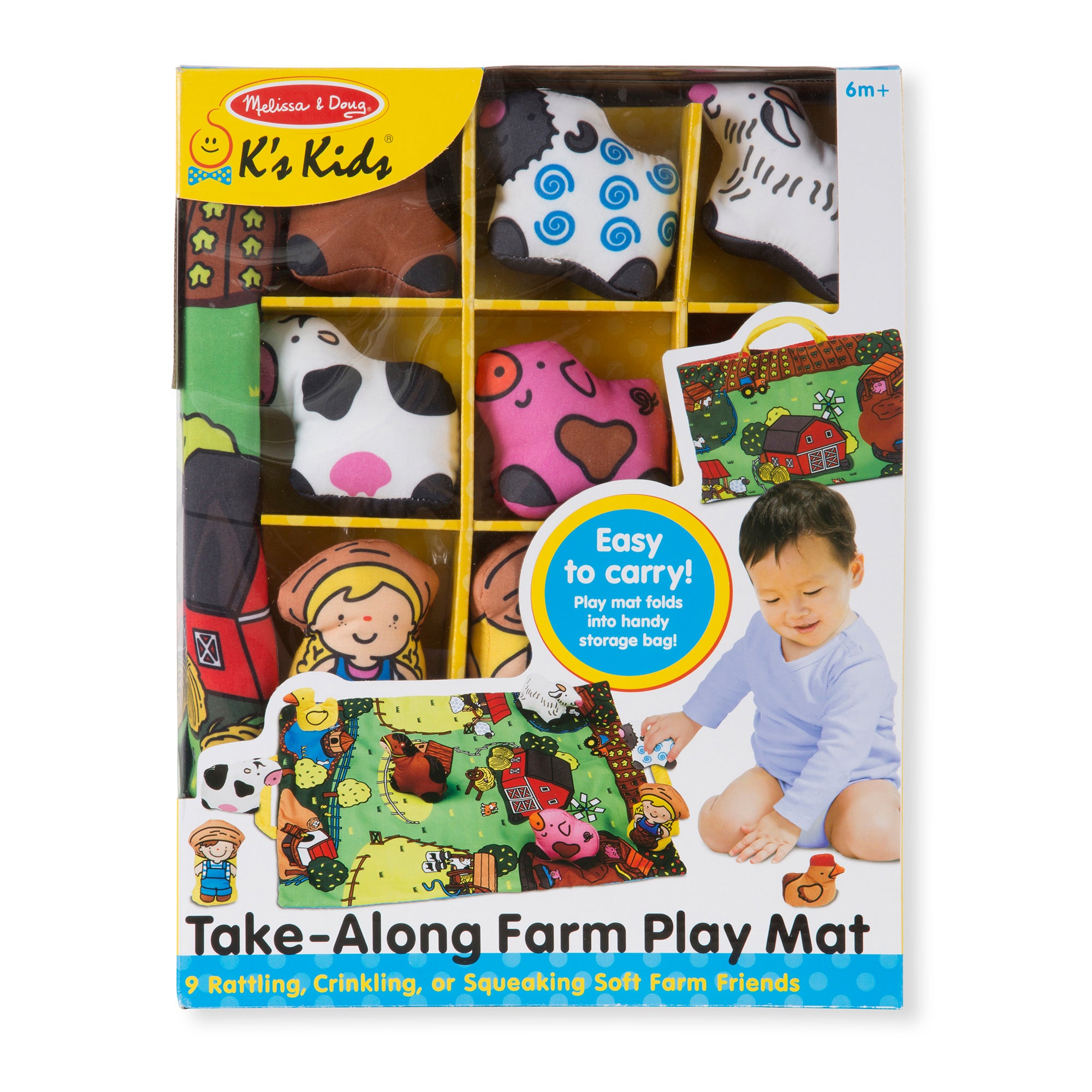 Melissa & Doug Take-Along Farm Play Mat ???? Interactive Toddler Activity Set - Image 2