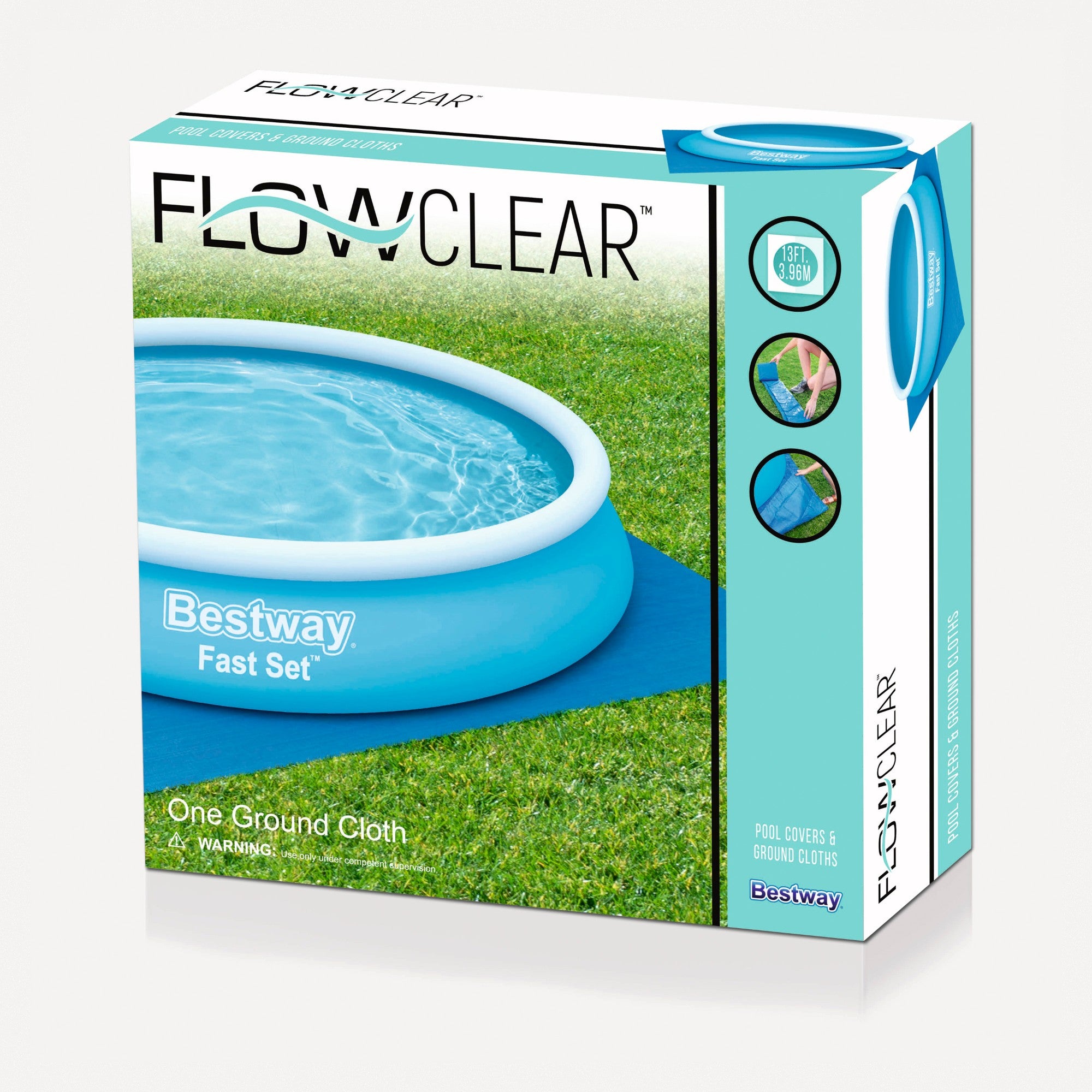 Bestway Flowclear Protective Ground Cloth for 13' x 13' Swimming Pools - Image 3