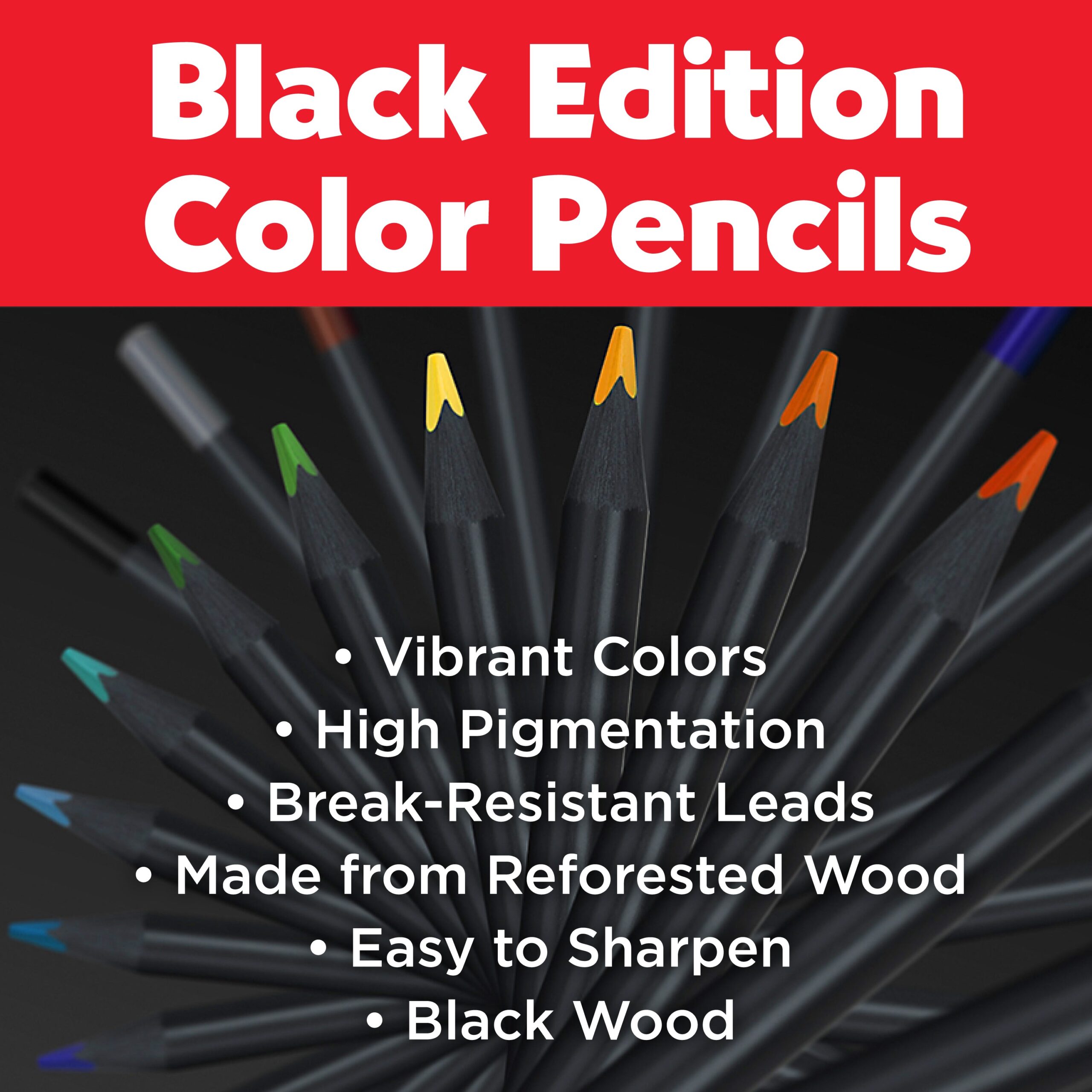 Faber-Castell Black Edition 50 Color Pencils - Art Set - Image 2