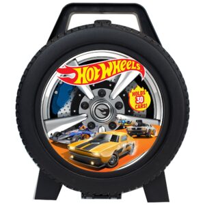 Mattel Hot Wheels 30-Car Portable Storage Case ?C Wheel-Shaped 1:64 Scale Organizer