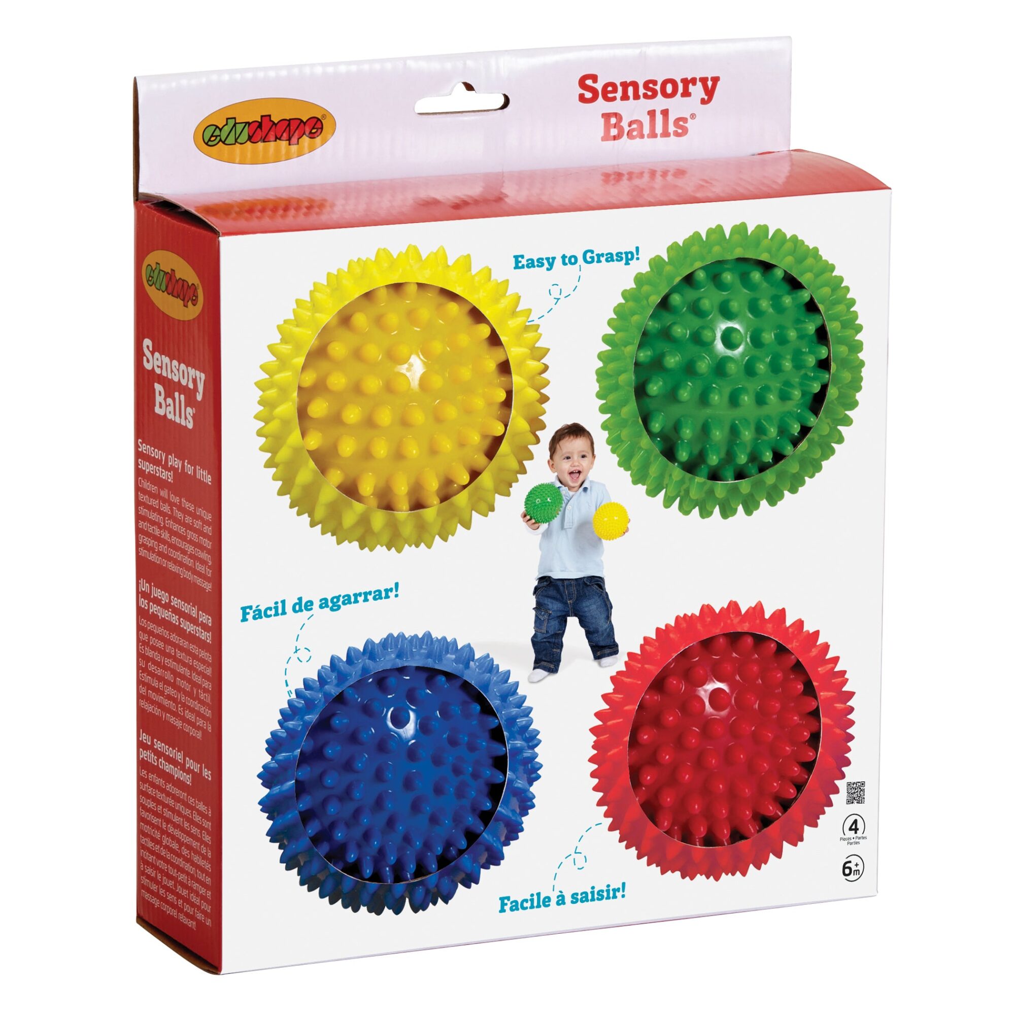Edushape Sensory Opaque Balls ???? Colorful Textured Set for Infants