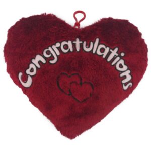 Cuddly Creations Personalized 13-inch Plush Message Heart - Red