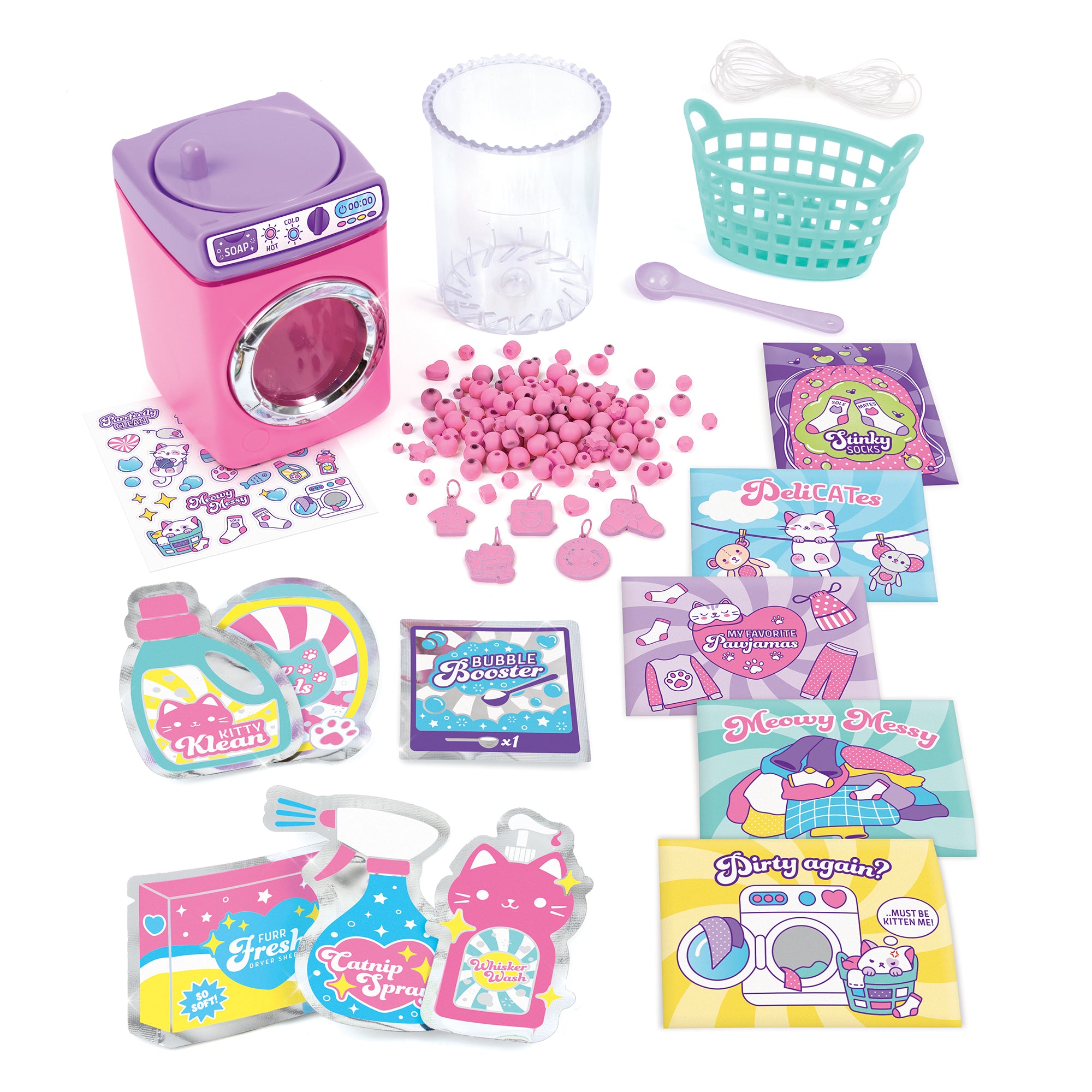 MIR Magical Cat Bead Washing Bracelet Kit - Pink & Purple - Image 2
