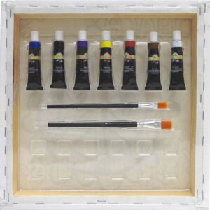 Paintadoodle Vibrant Gibbon Art kit 12x12 Canvas Set