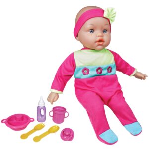 Lissi 15 inch Floral Interactive Baby Doll with Accessories