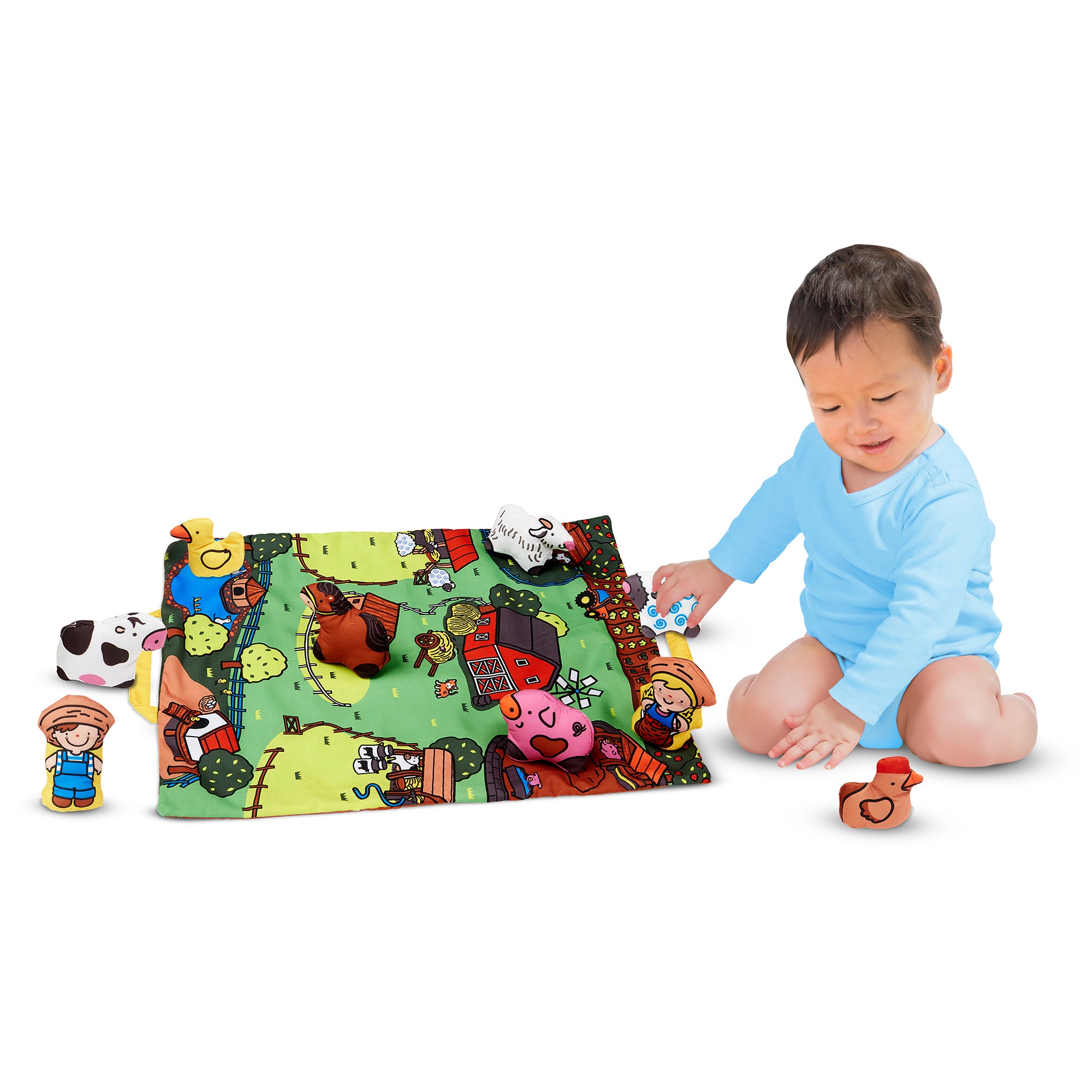 Melissa & Doug Take-Along Farm Play Mat ???? Interactive Toddler Activity Set - Image 4