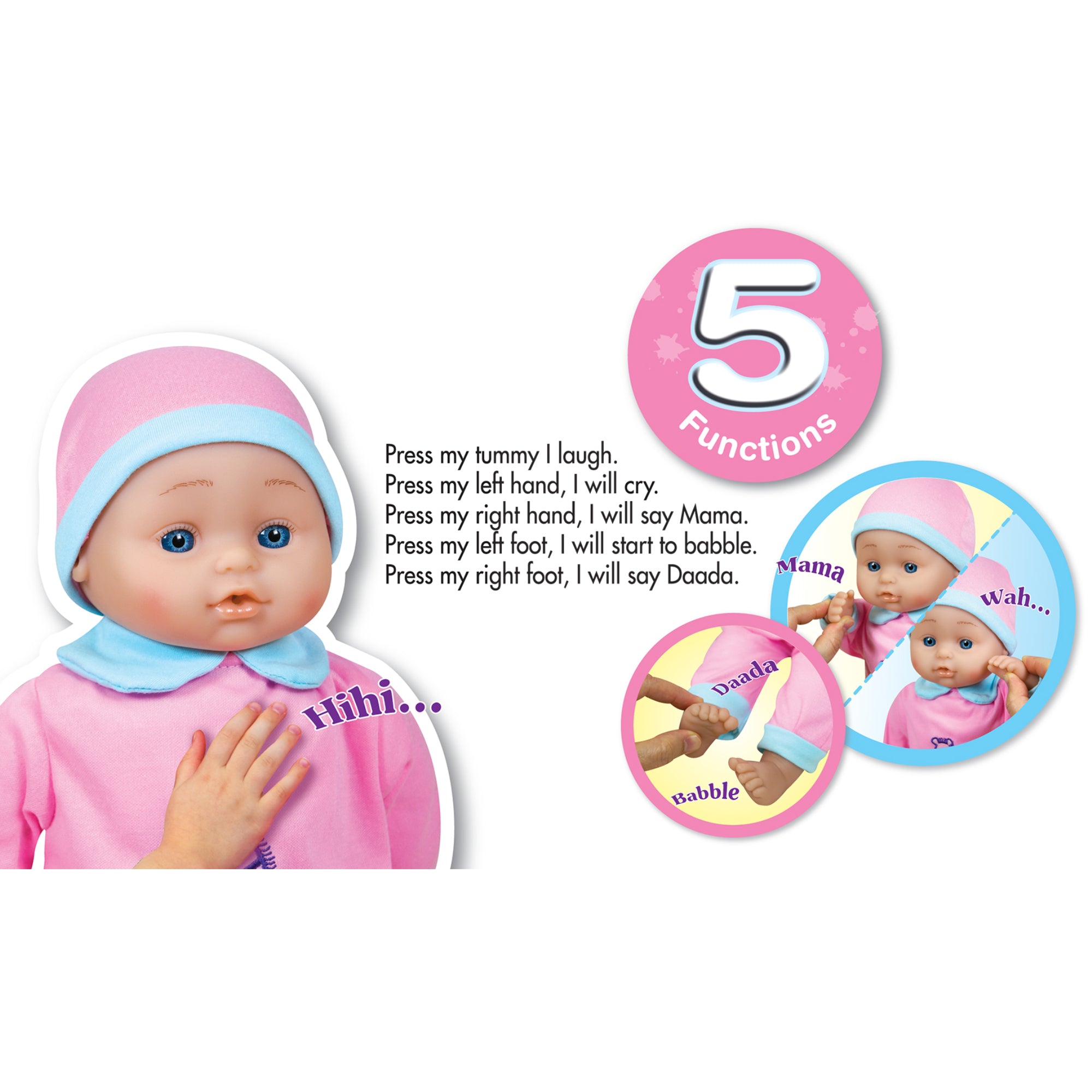 Lissi 14 inch Interactive Baby Doll with Accessories - Pink - Image 2