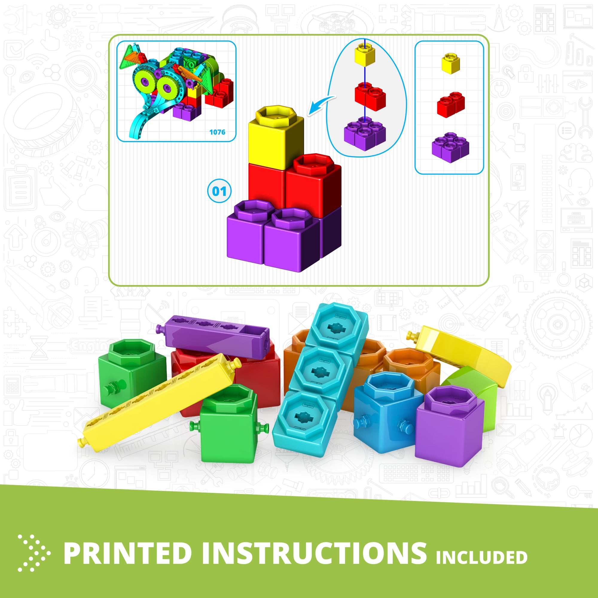 Engino Qboidz Elephant 11-in-1 Building Set for Kids 4+ - Image 3