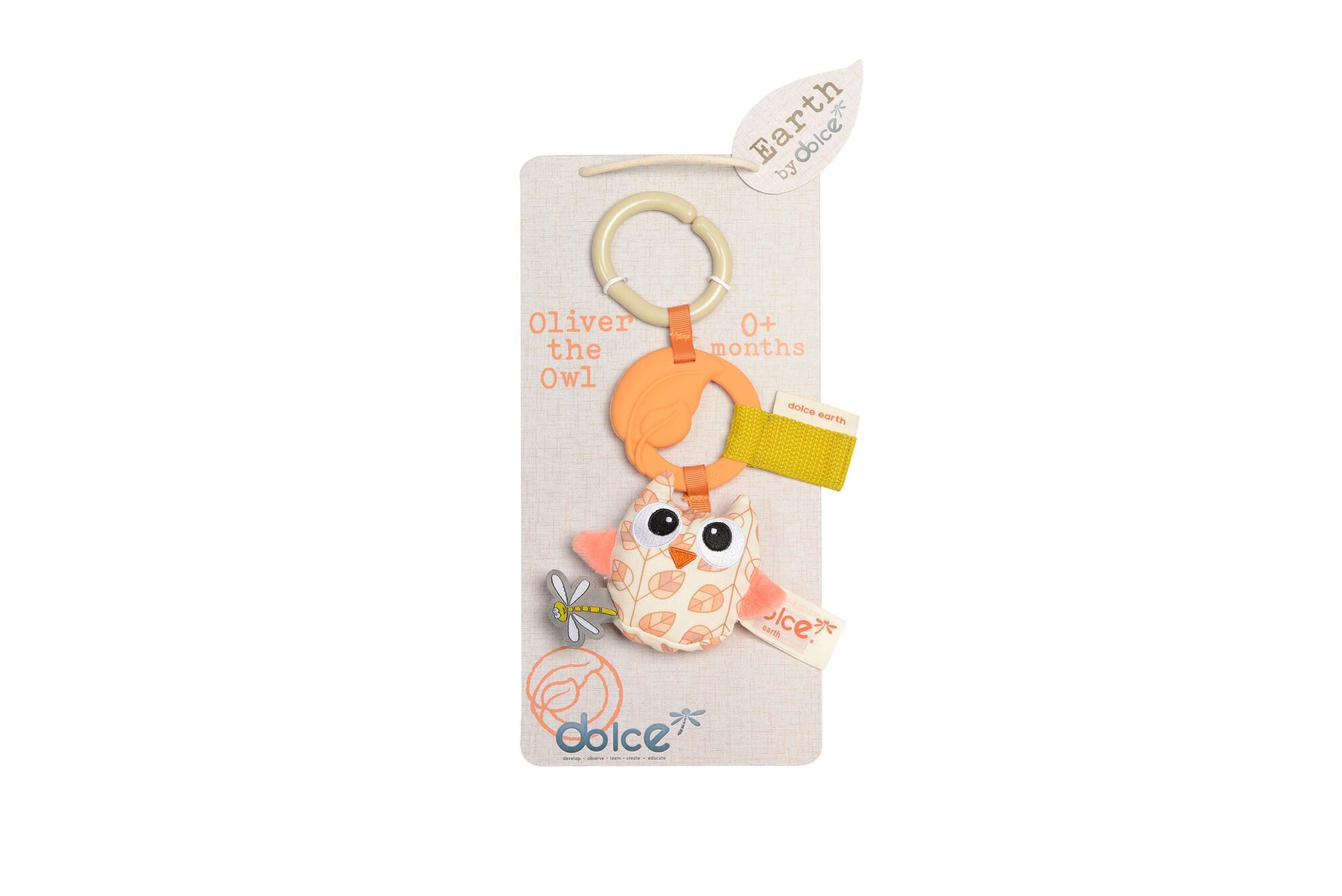 Dolce Oliver the Owl 10 inch Plush Stuffed Animal - Learning Companion