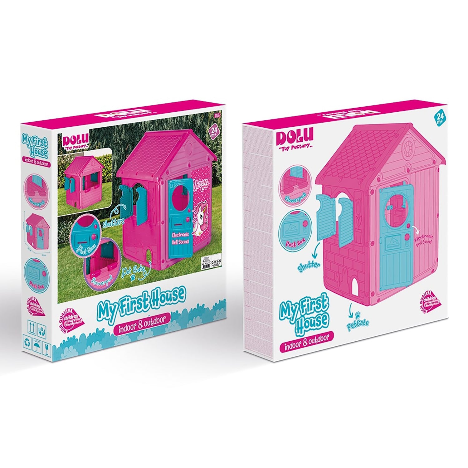 Dolu Toys My First House: Unicorn Playhouse - Pink - Image 4