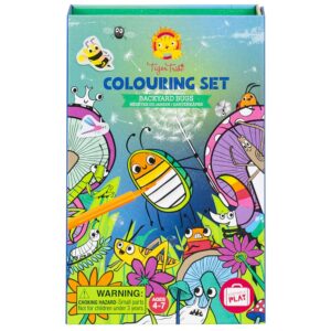 Tiger Tribe Backyard Bugs Coloring Set - Markers & Stickers, Ages 5+
