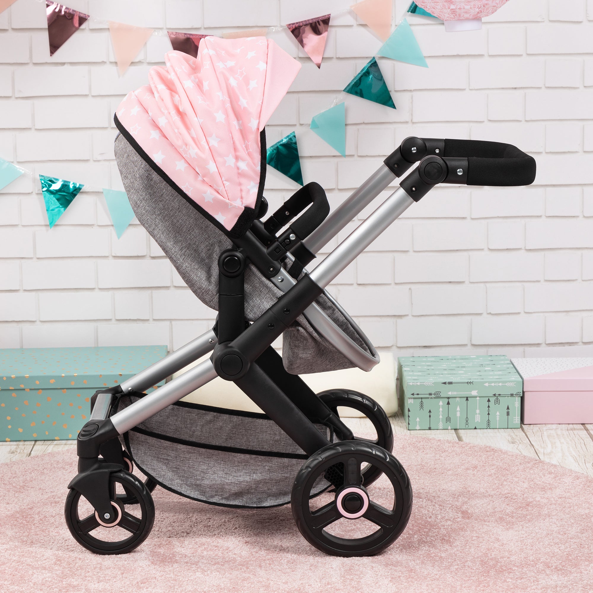 Bayer Design Doll Pram Xeo, Convertible Pushchair & Stroller, Multi-Color Choices - Image 4