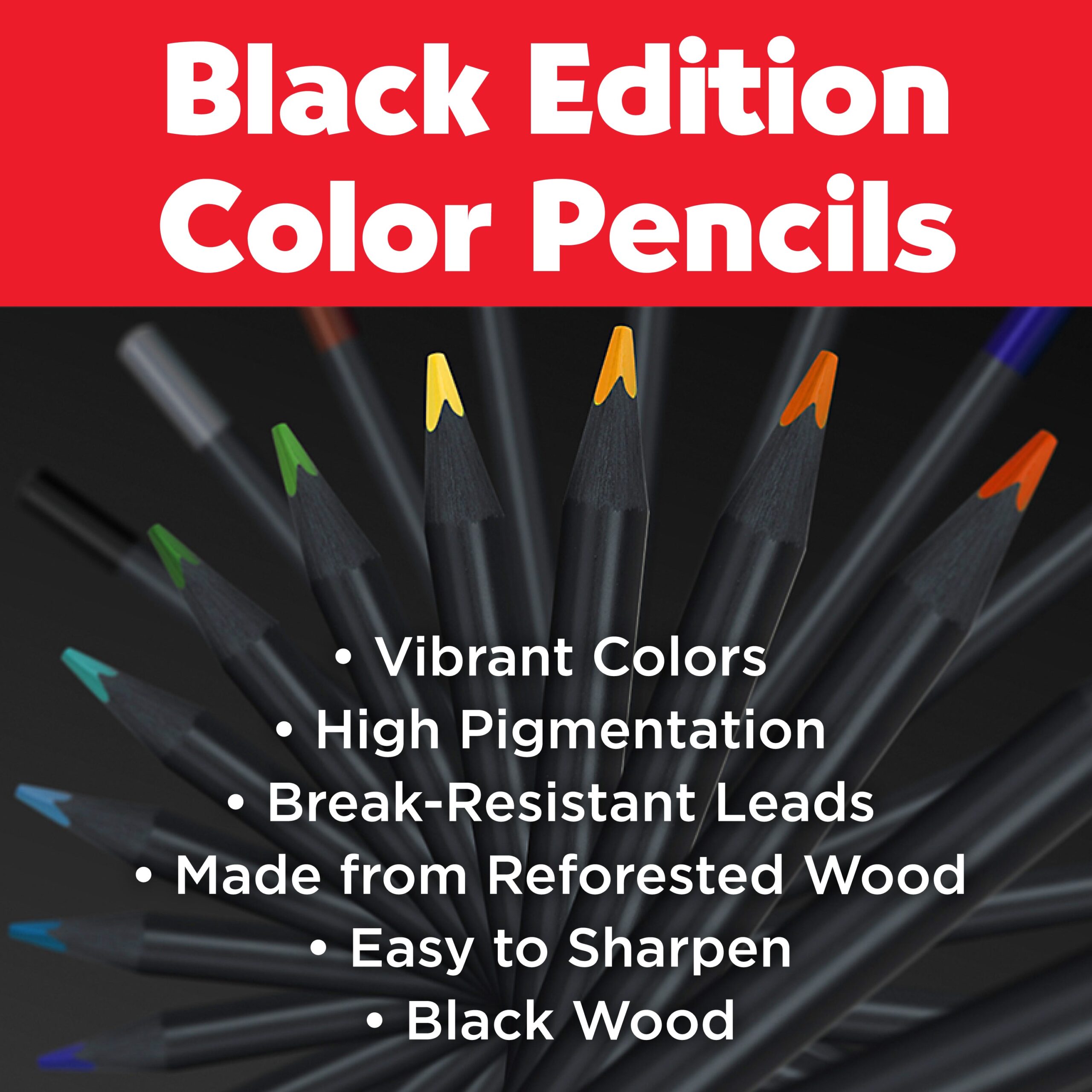 Faber-Castell Black Edition 36 Color Pencils Set - Brilliant Hues - Image 2