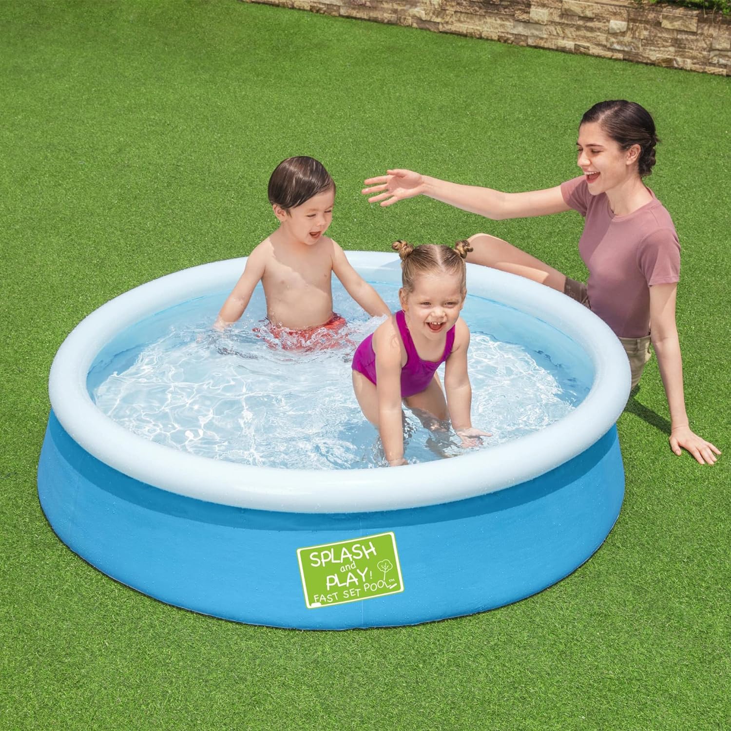 Bestway Fast Set Splash Pool for Kids - Blue, 5' x 15" - Image 4
