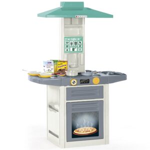 Dolu 20-Piece Toy Kitchen Playset - Green-Yellow-Gray