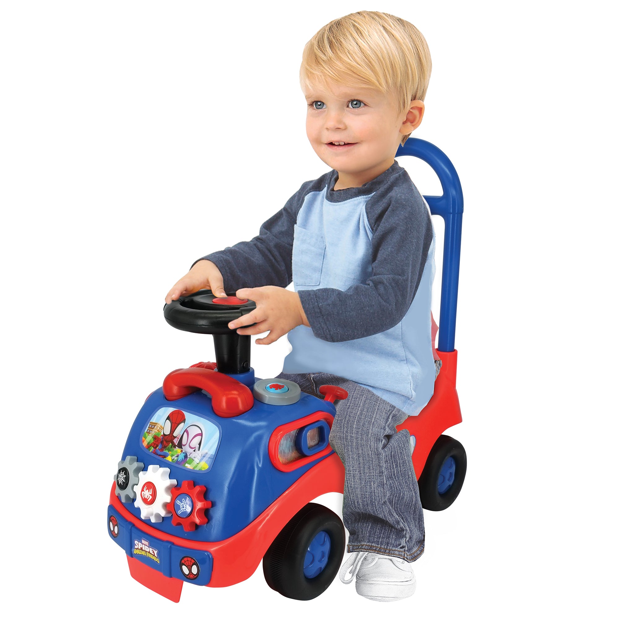 Kiddieland - Spidey Racer My First Activity Ride-On - Marvel Foot-To-Floor Toy - Image 4