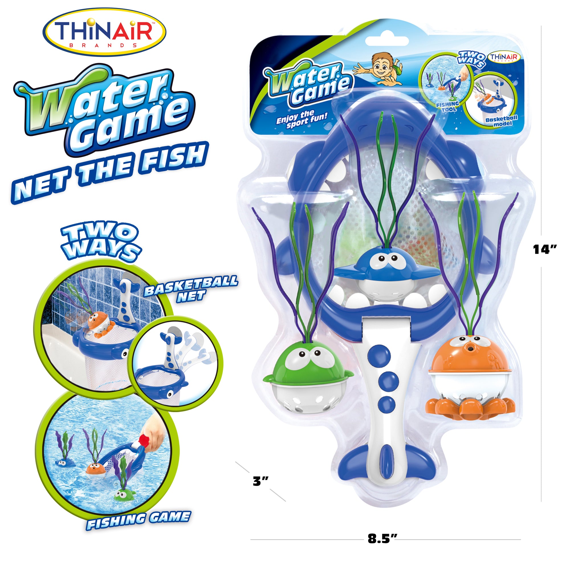 Scooba Duck Shark Net & Fish Water Game - Colorful Bath & Pool Fun for Ages 3+ - Image 2