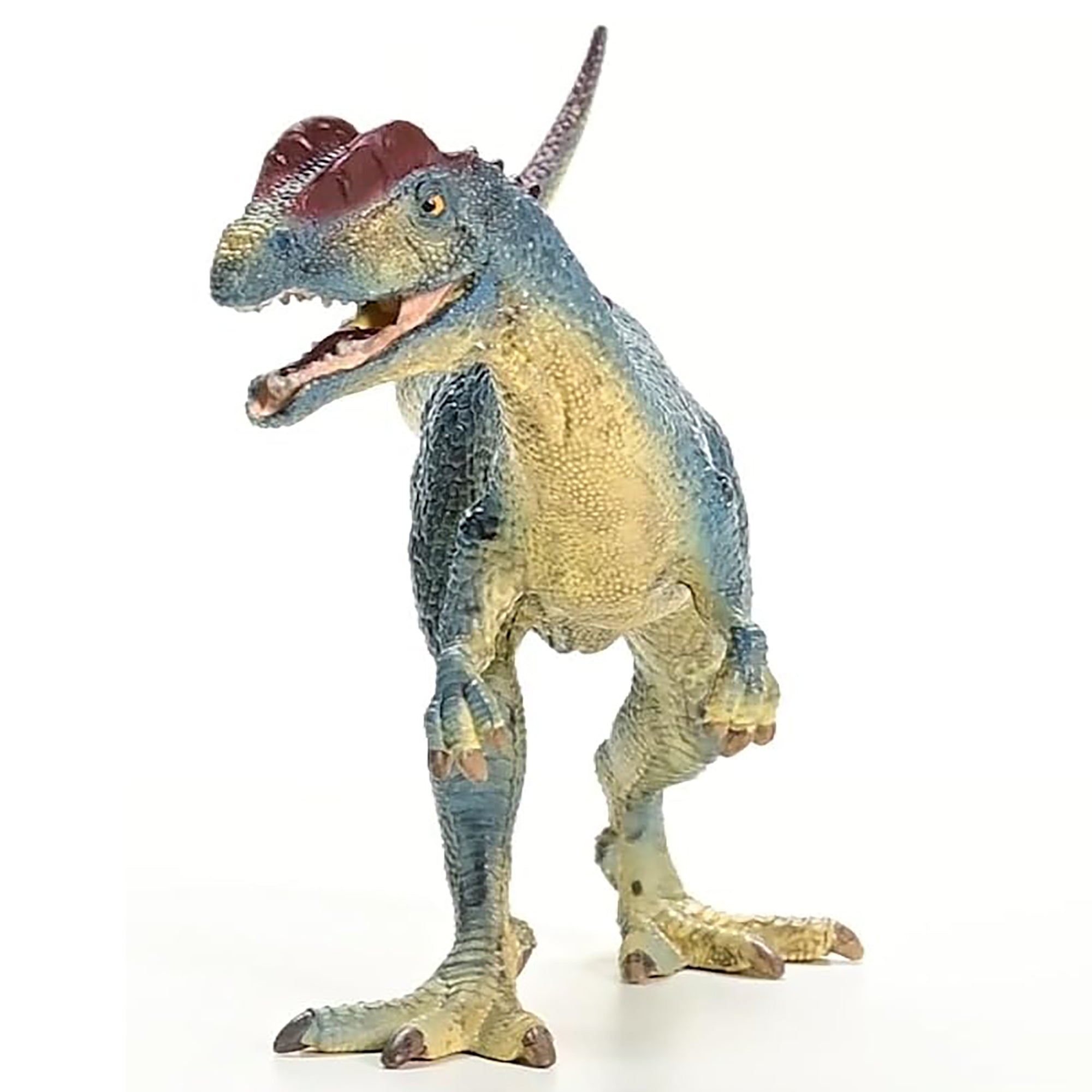 Schleich DINOSAURS 9" Dilophosaurus Figurine with Movable Jaw, Red-Blue - Image 2