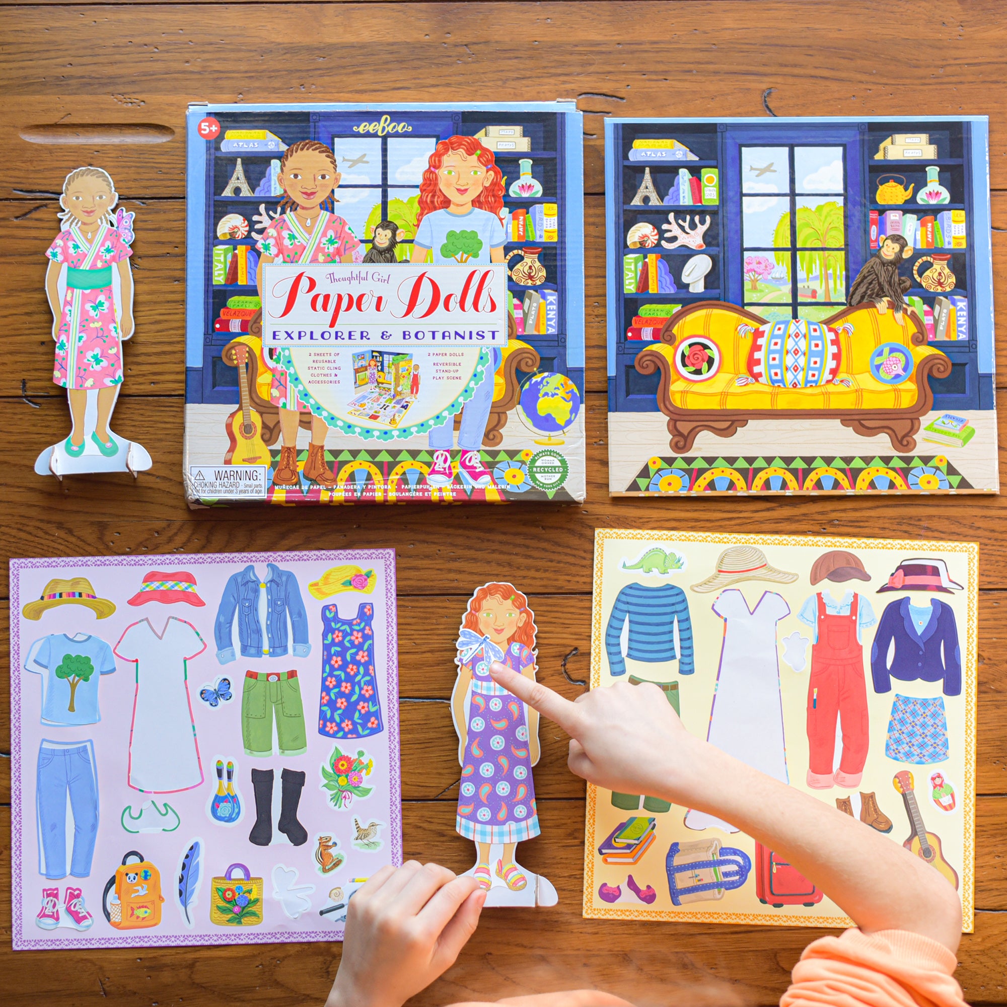 Eco-Friendly Explorer & Botanist Paper Doll Set with Reusable Wardrobe - Image 3