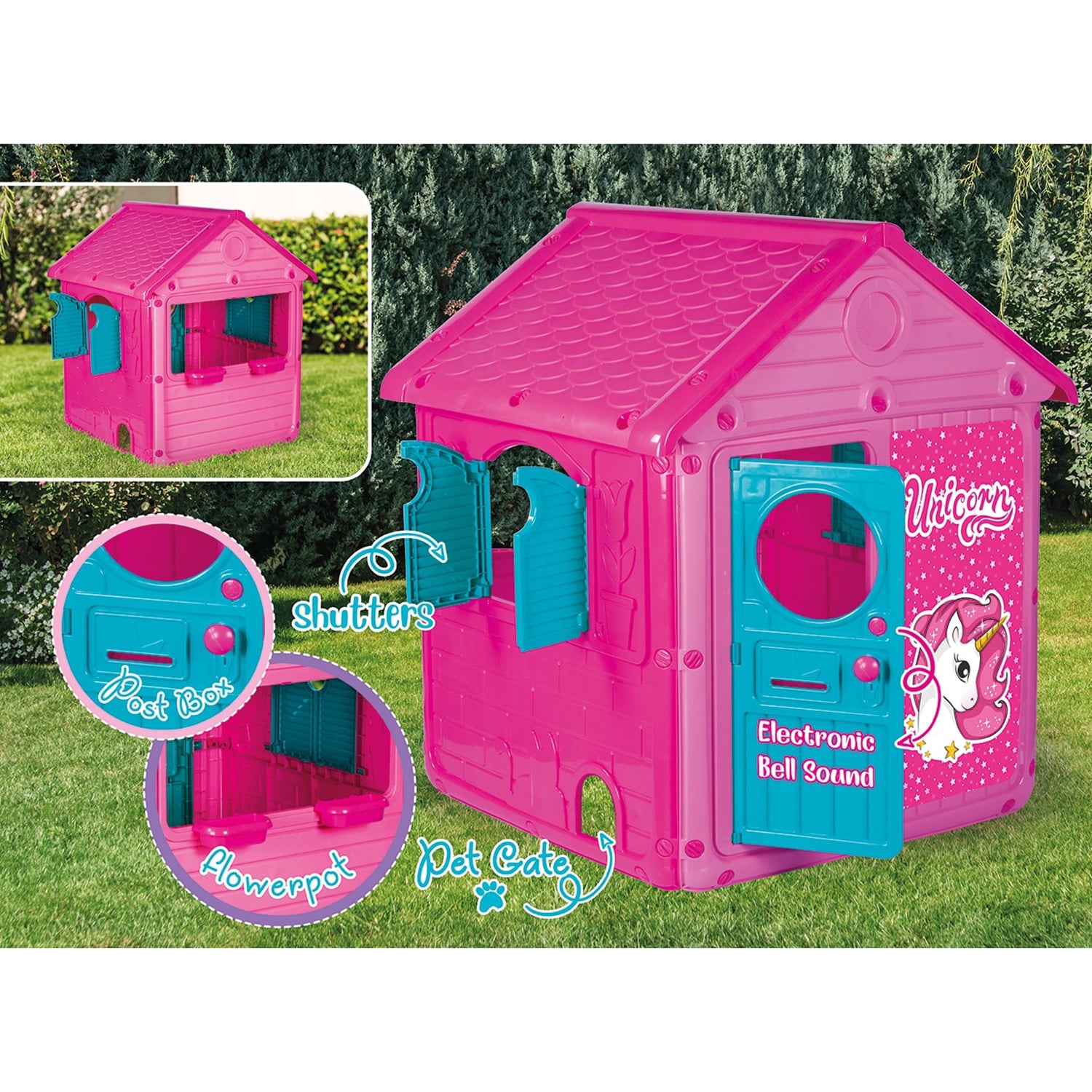 Dolu Toys My First House: Unicorn Playhouse - Pink - Image 2